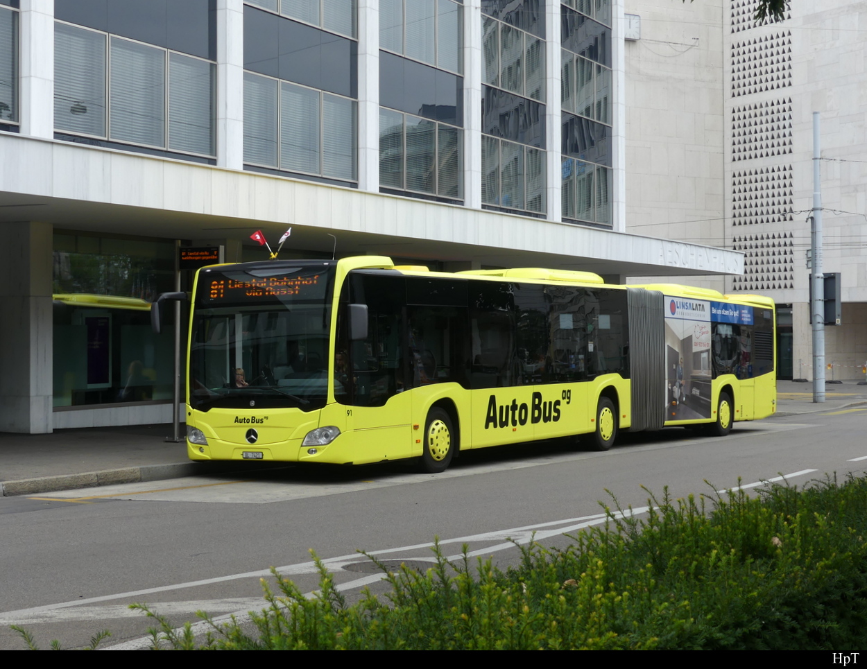 AAGL - Mercedes Citaro Nr.91 unterwegs auf der Linie 81 in der Stadt Basel am 28.08.2022