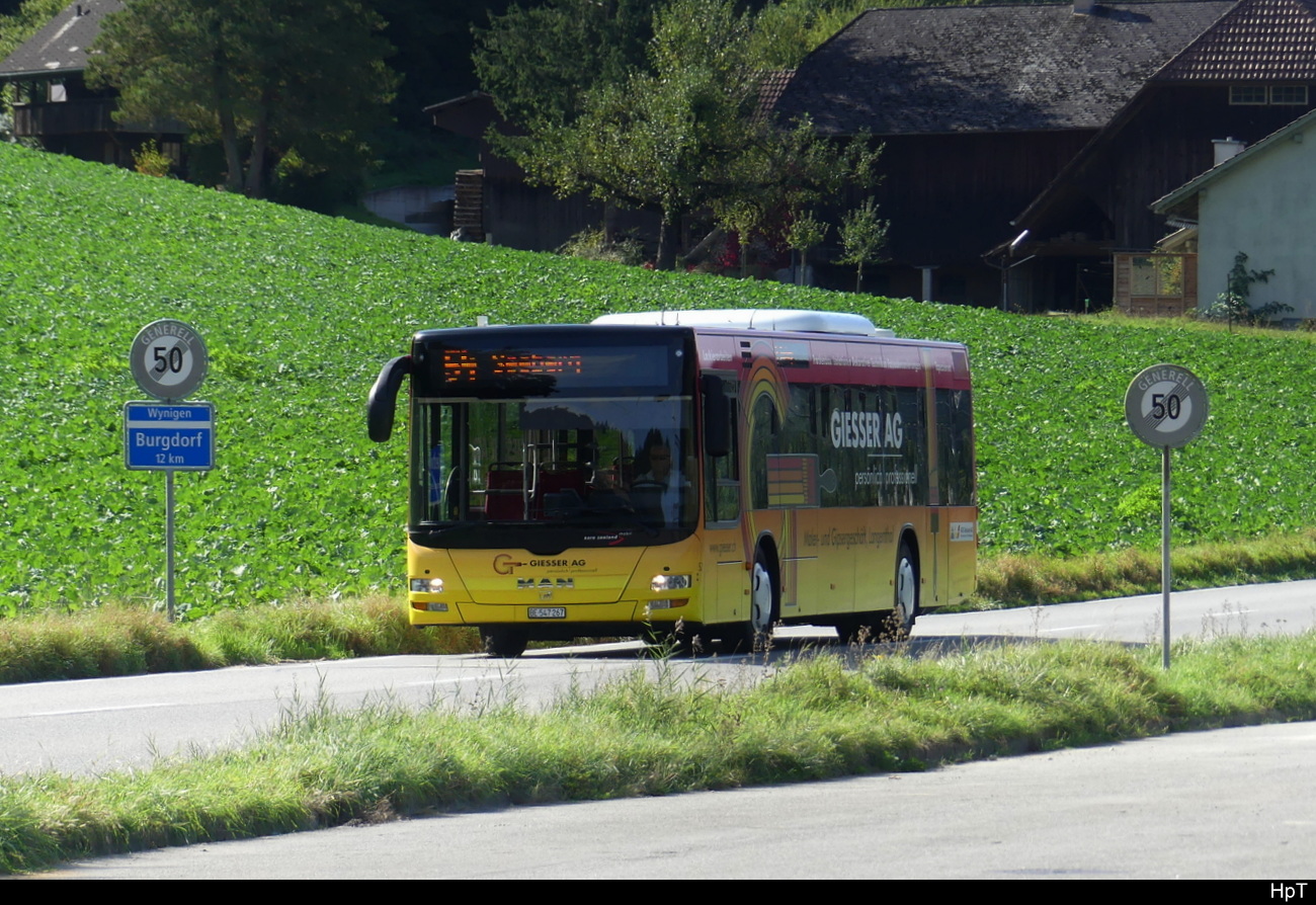 asm- Oberaargau - MAN Lion`s City  Nr.52 unterwegs in Riedtwil am 04.10.2023