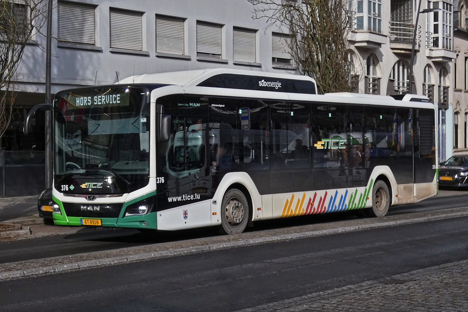 AT 8918, MAN Lions City, vom Tice, unterwegs in Esch Alzette. 02.2026