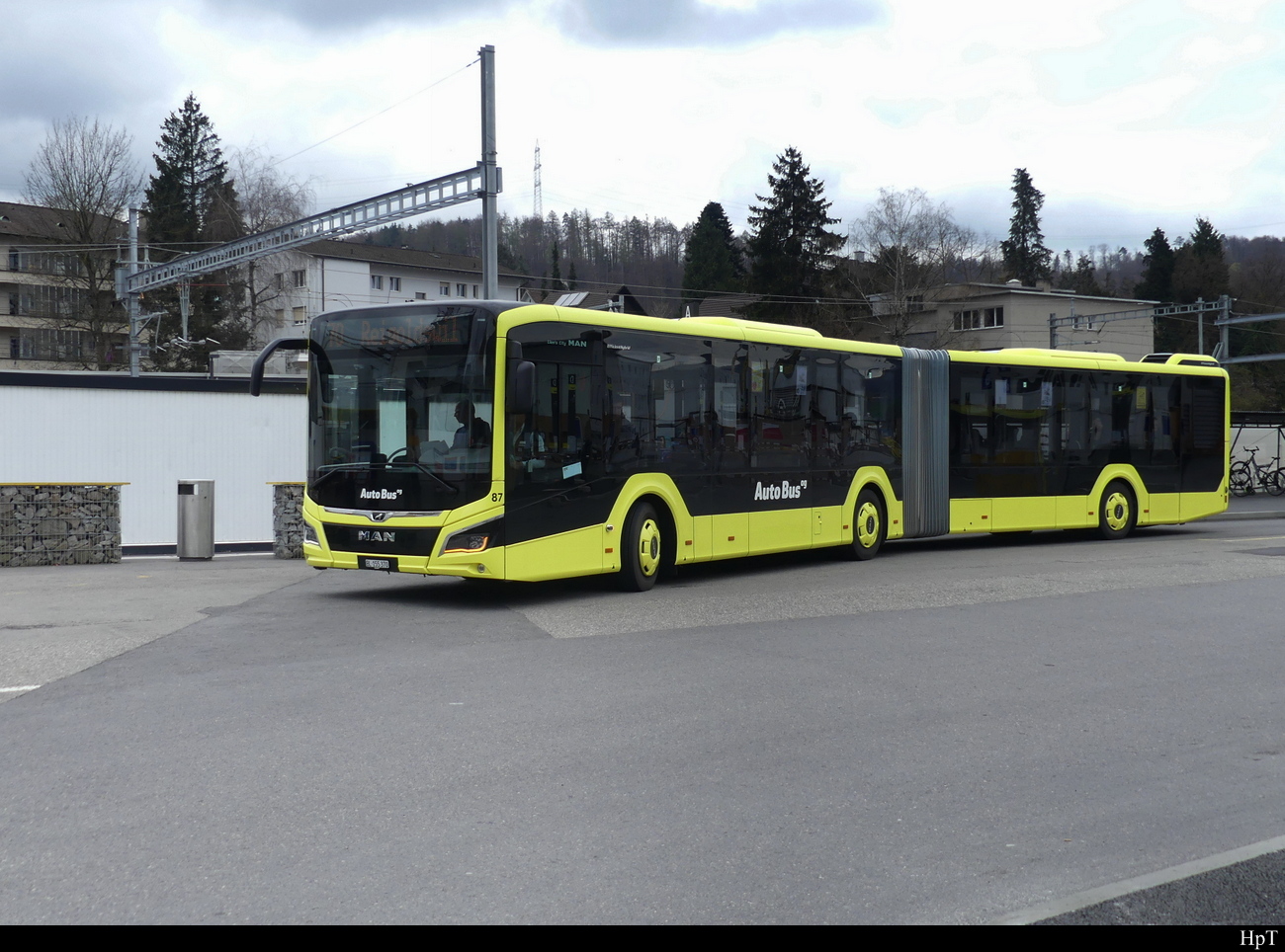 Auto Bus AG Liestal - MAN Lion`s City Hybrid  Nr.87  BL  155370 bei den Provisorischen Haltestellen beim Bhf. Liestal am 08.04.2023