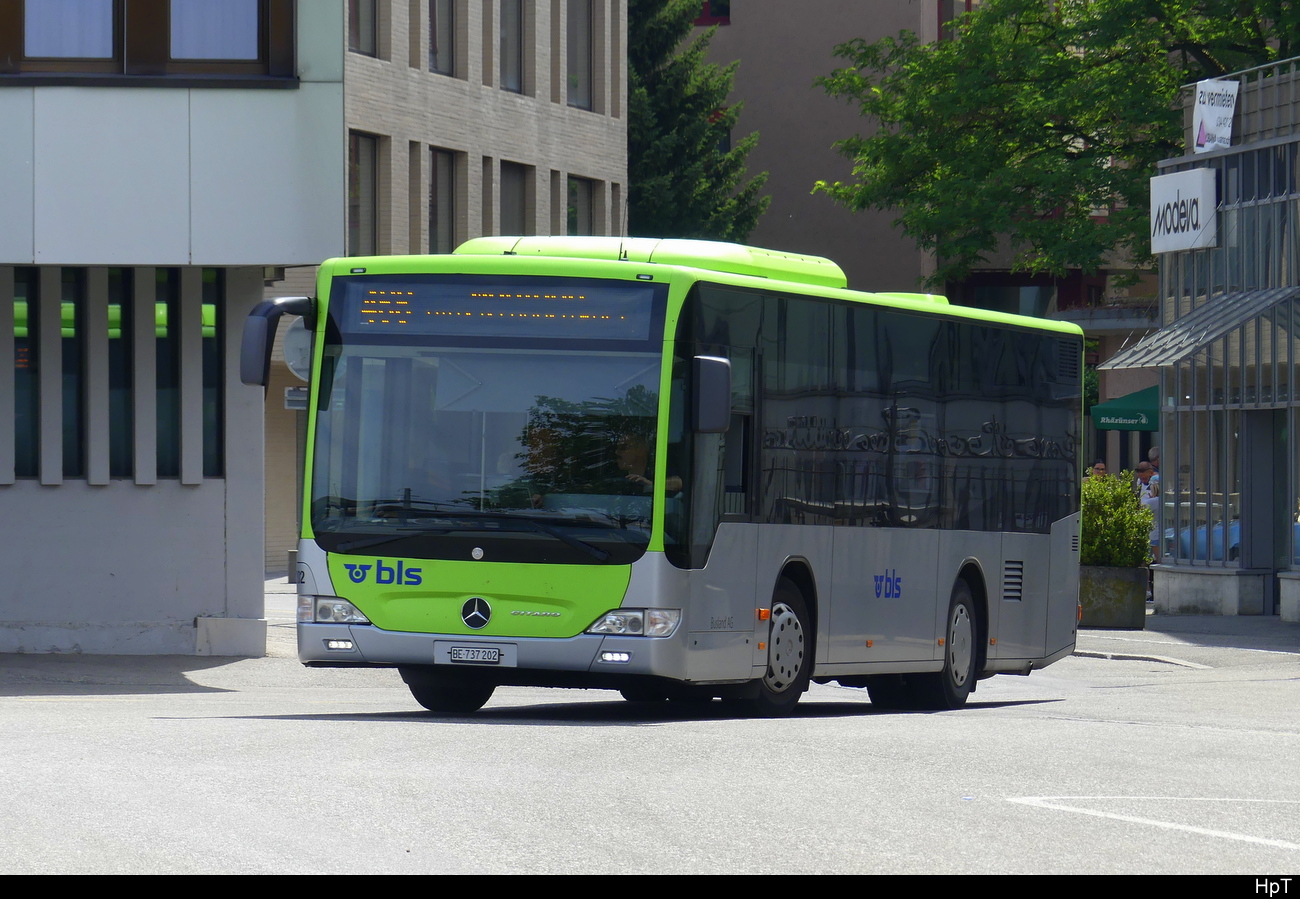 BLS Busland - Mercedes Citrao  Nr.202  BE  737202 unterwegs beim Bahnhof in Burgdorf am 18.06.2023
