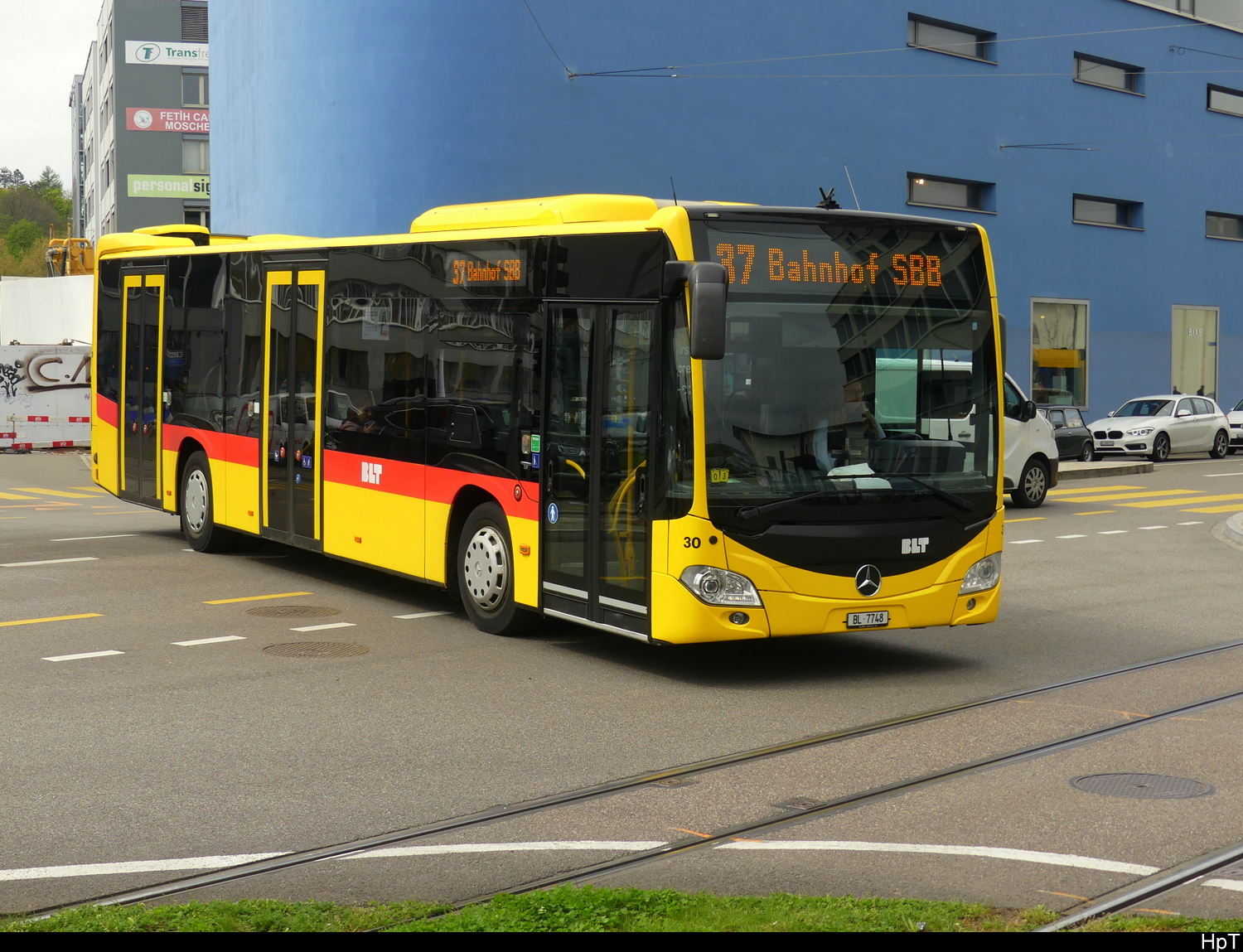 BLT - Mercedes Citaro Nr.30  BL 7748 unterwegs auf der Linie 37 in der Stadt Basel am 10.04.2026