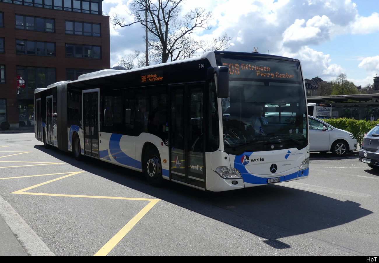 BOGG - Mercedes Citaro  Nr.214 unterwegs in Olten am 17.04.2023