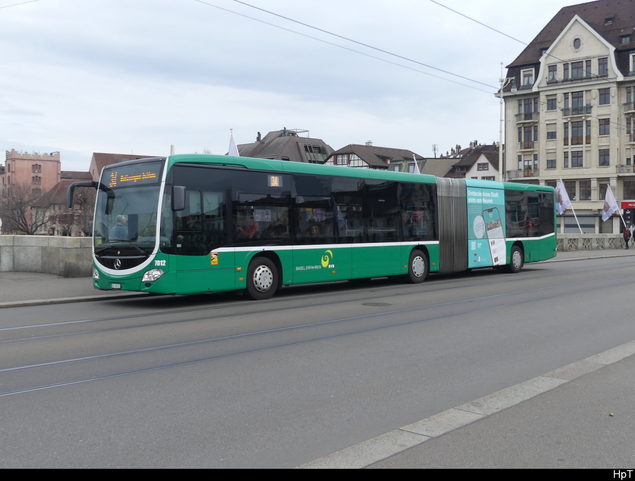 BVB - Mercedes Citaro Nr.7012  BS 99312 unterwegs in Basel am 19.03.2023