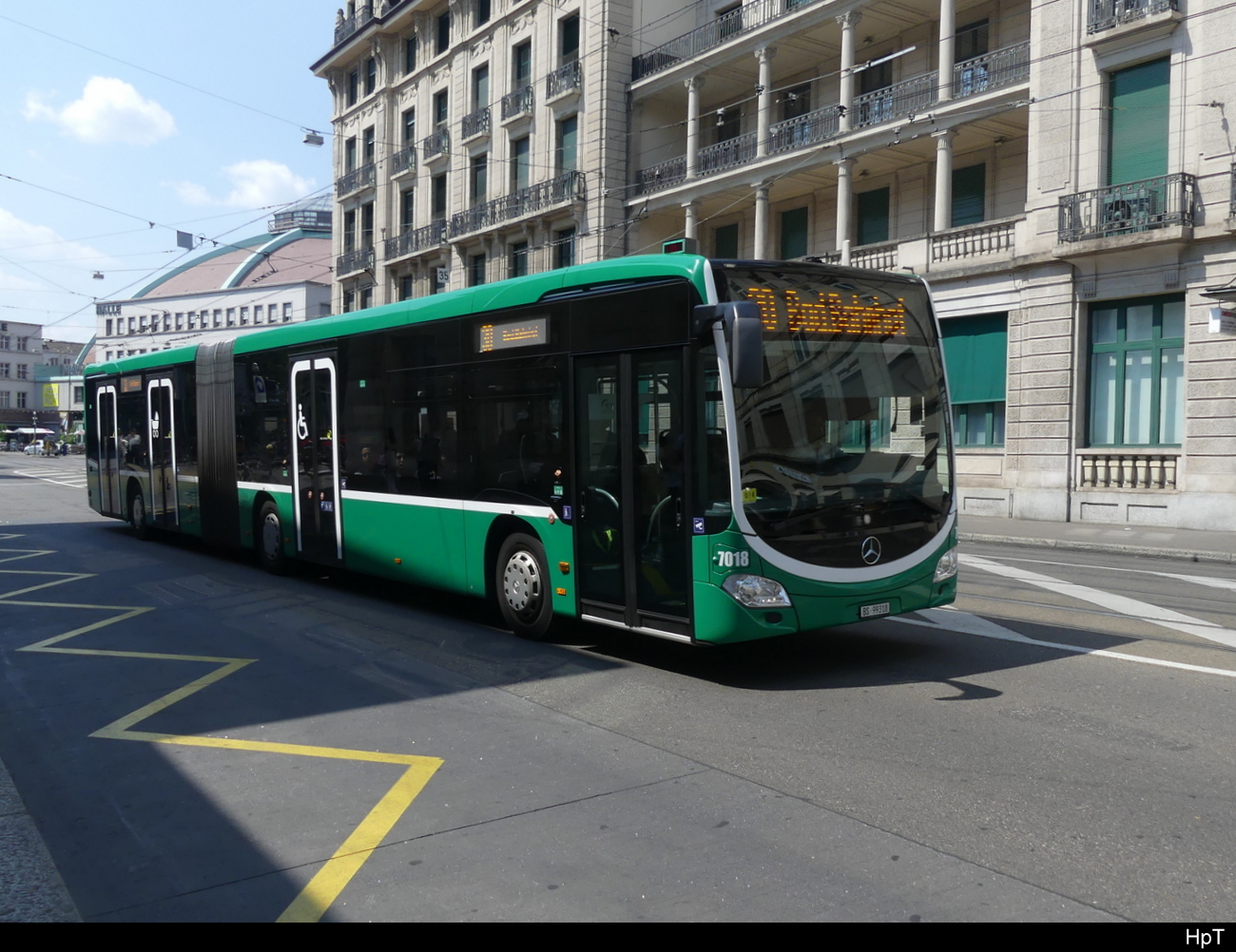 BVB - Mercedes Citaro  Nr.7018 unterwegs in Basel am 10.06.2023