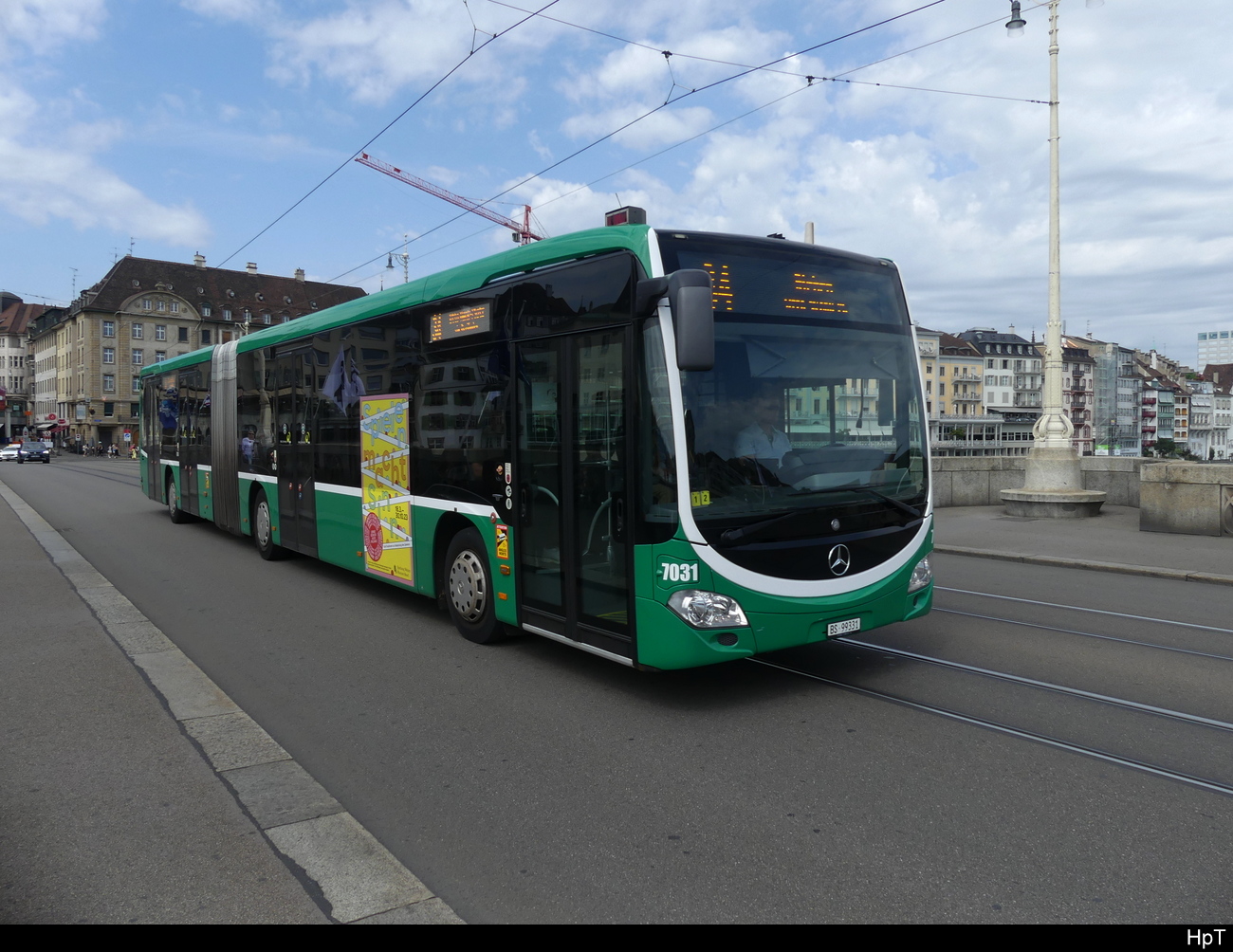 BVB - Mercedes Citaro Nr.7031  BS 99331 unterwegs aus der Linie 34 in Basel am 17.07.2023