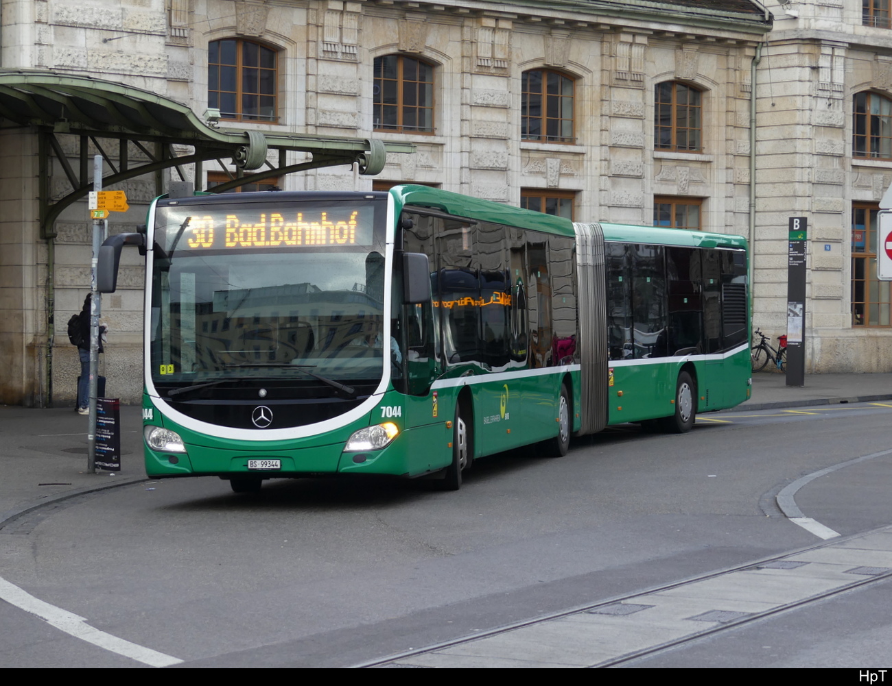 BVB - Mercedes Citaro Nr.7044  BS 99344 unterwegs in Basel am 19.03.2023