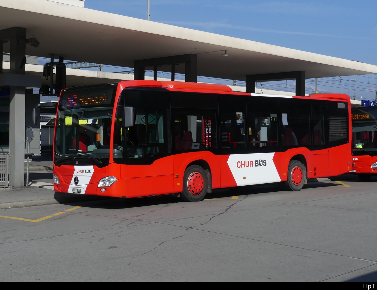 Chur Bus - Mercedes Citaro  GR  97518 unterwegs in Chur am 05.03.2023