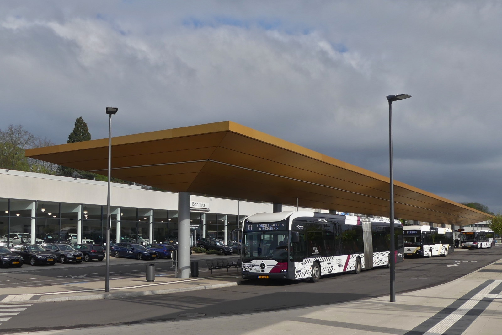 Der Neue Busbahnhof in Mersch. 04.2024