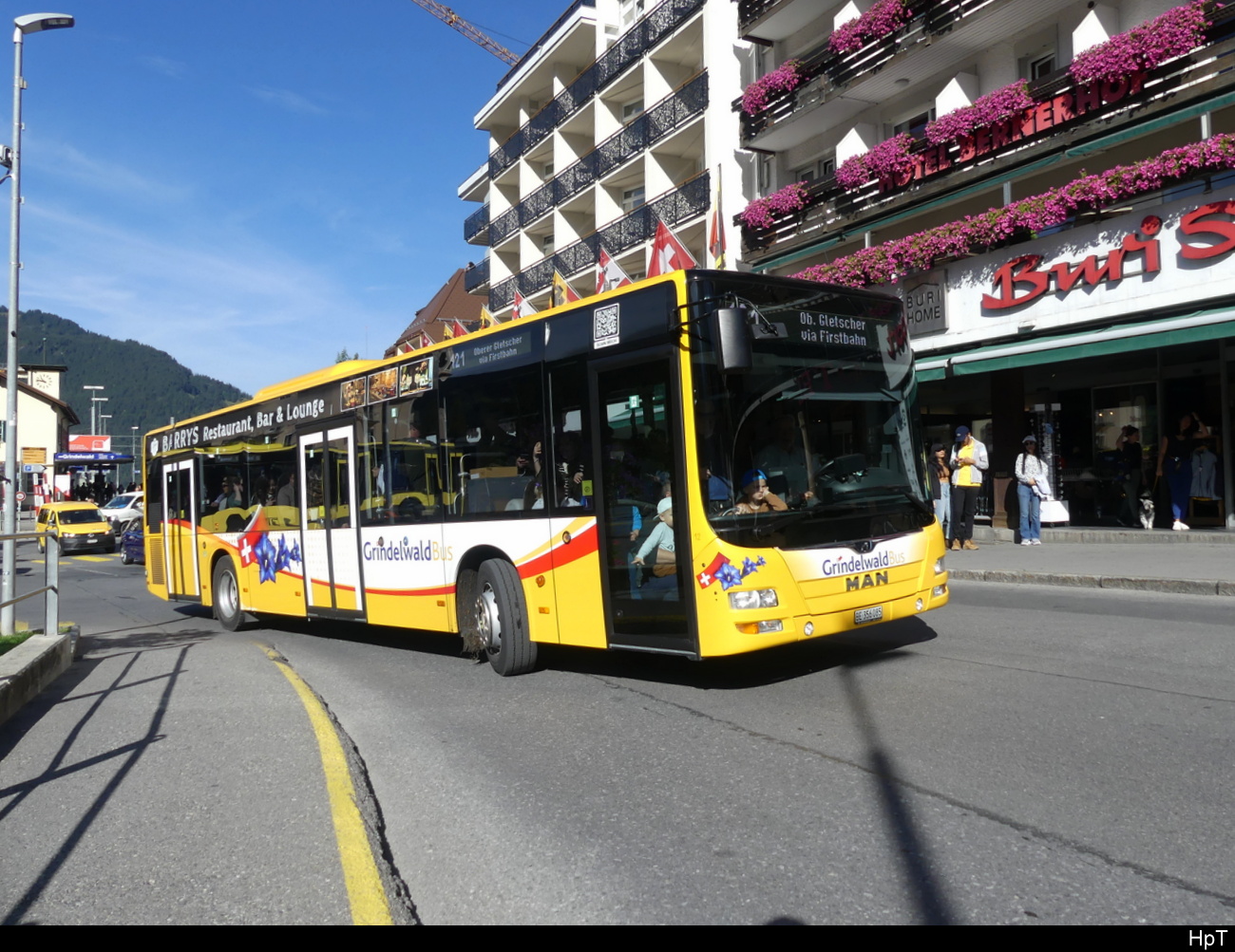 Grindelwald Bus - MAN Lion`s City  BE 356085 bei Busbahnhof neben dem WAB/ BOB Bahnhof in Grindelwald am 28.09.2023