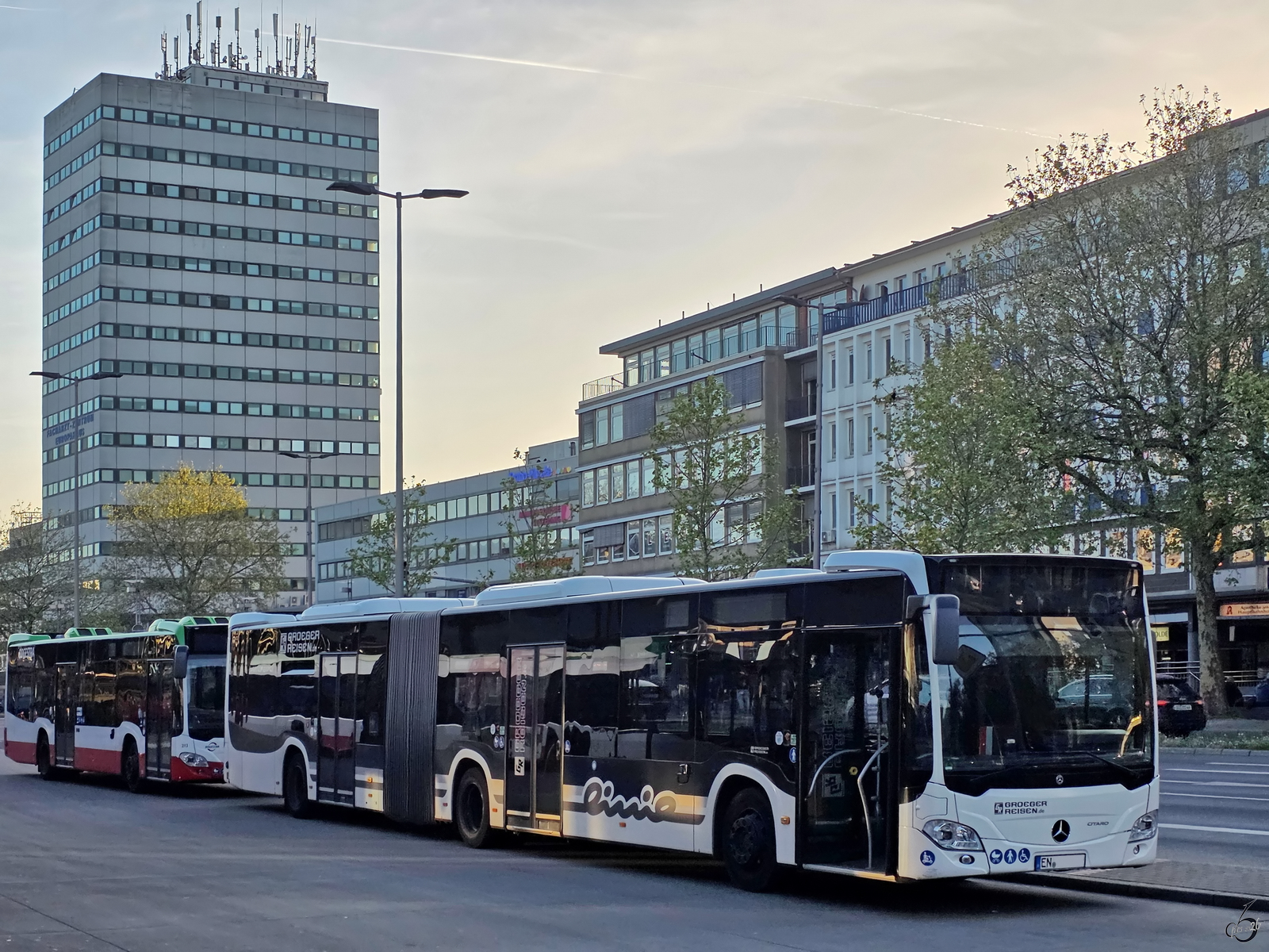 Im Bild ein Mercedes-Benz Citaro in der Innenstadt von Bochum. (April 2026)