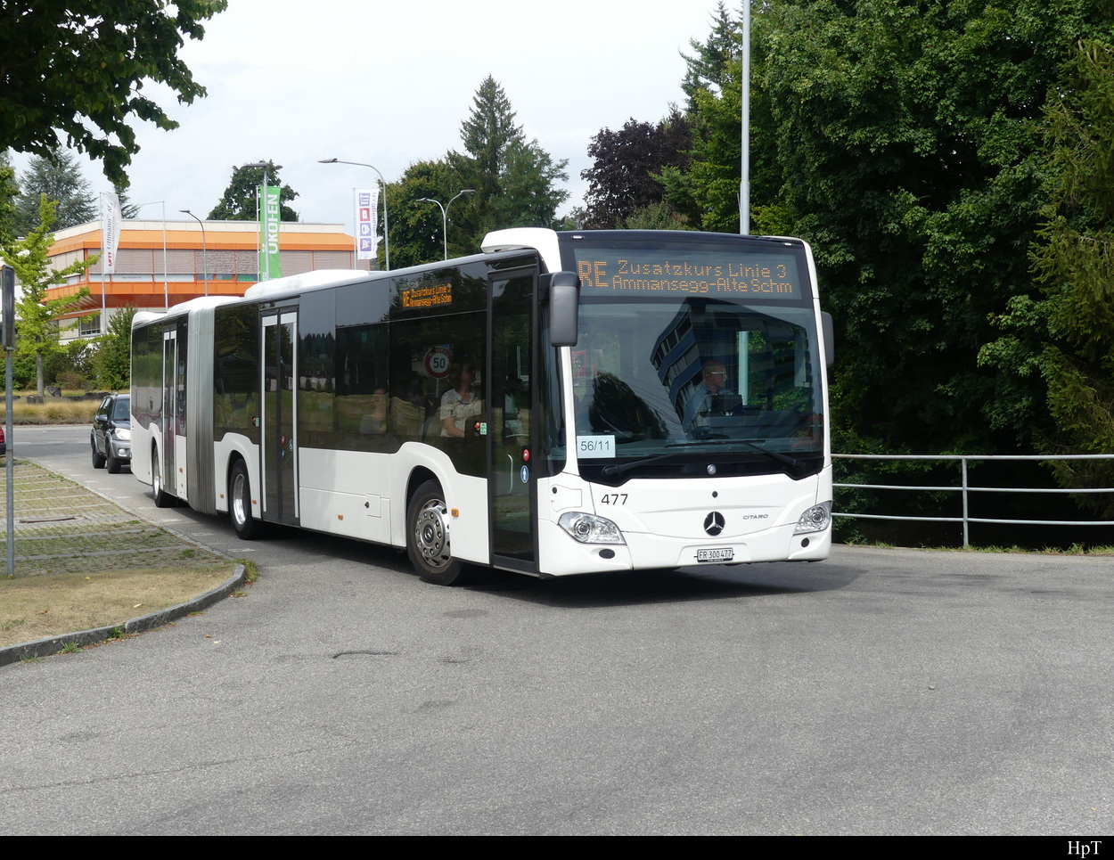 Interbus - Mercedes Citaro  Nr.477 unterwegs für die RBS als Bahnersatz in Lohn-Lüterkofen am 14.08.2022