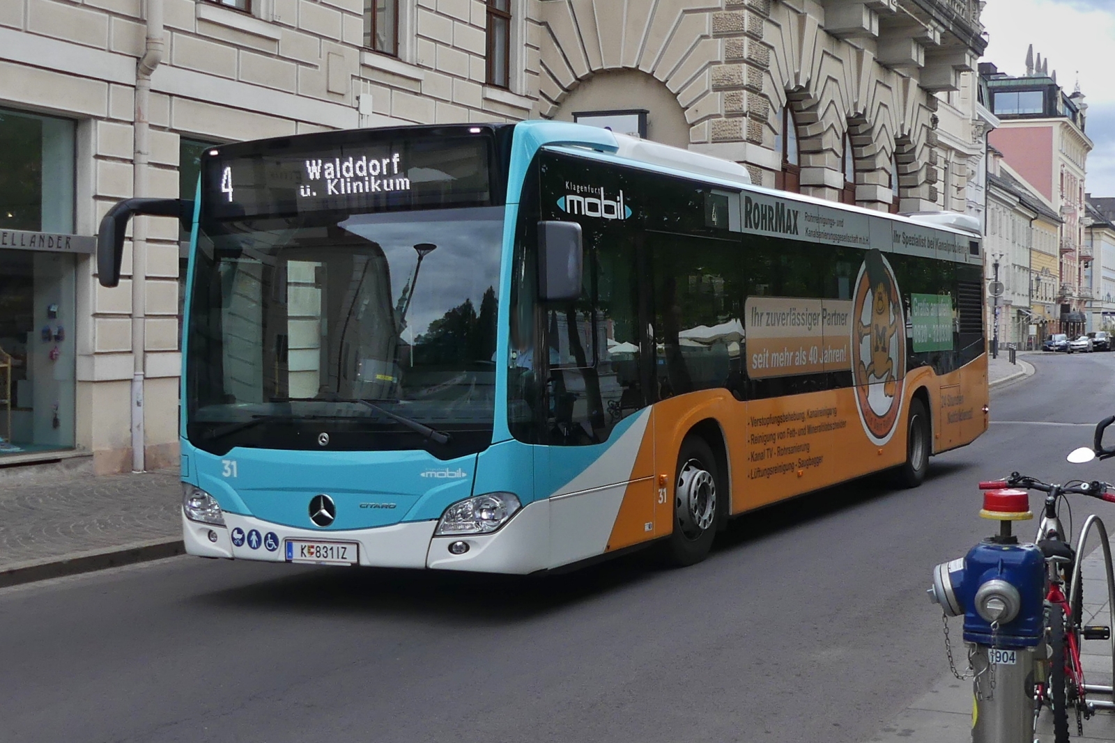 K 831 IZ, Mercedes Benz Citaro, von Mobil in Klagenfurt, gesehen i den Stra�en von Klagenfurt. 05.05.2026 