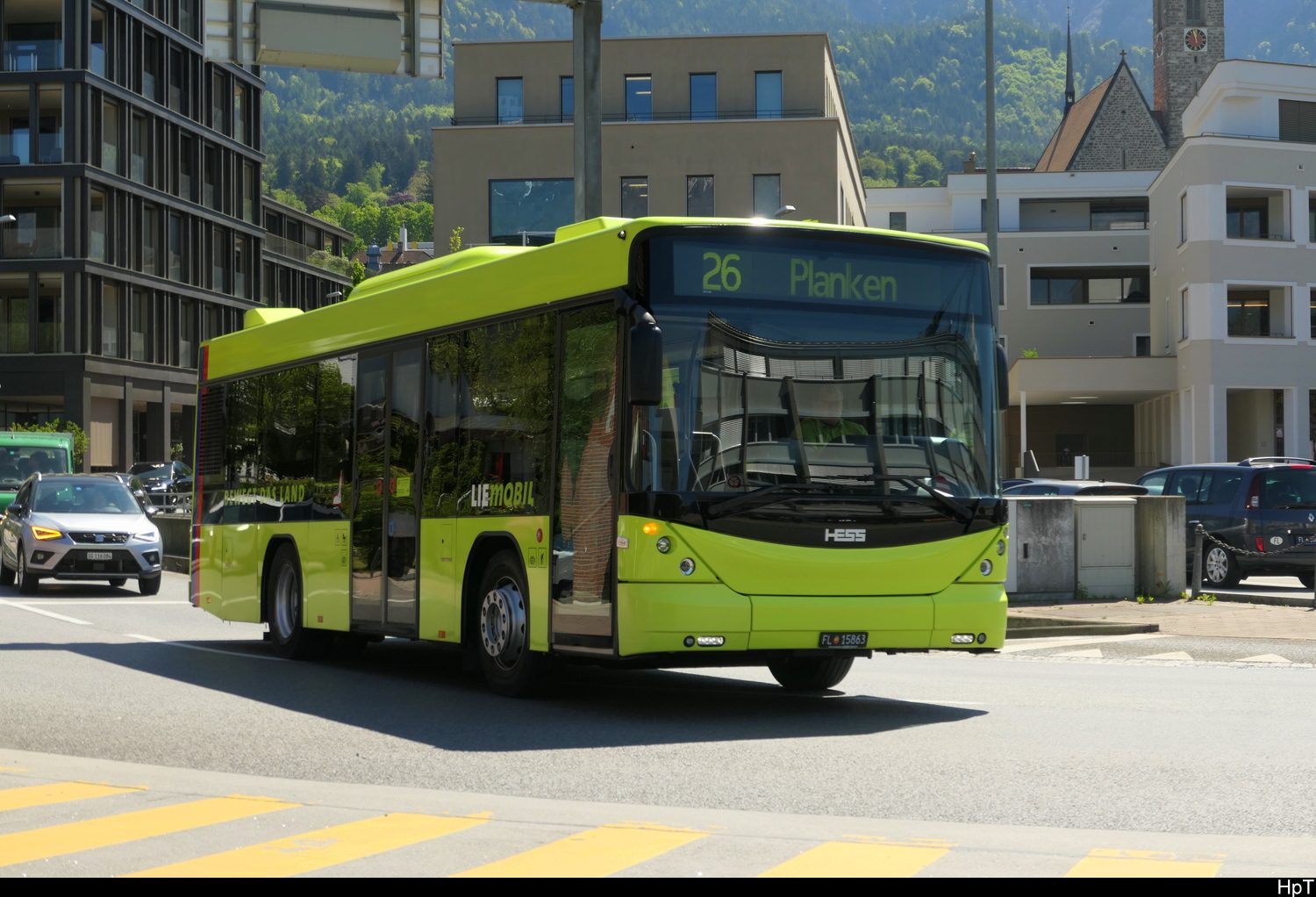 LIEMOBIL - Hess Nr.63 FL 15863 unterwegs auf der Linie 26 in Schaan am 30.04.2026