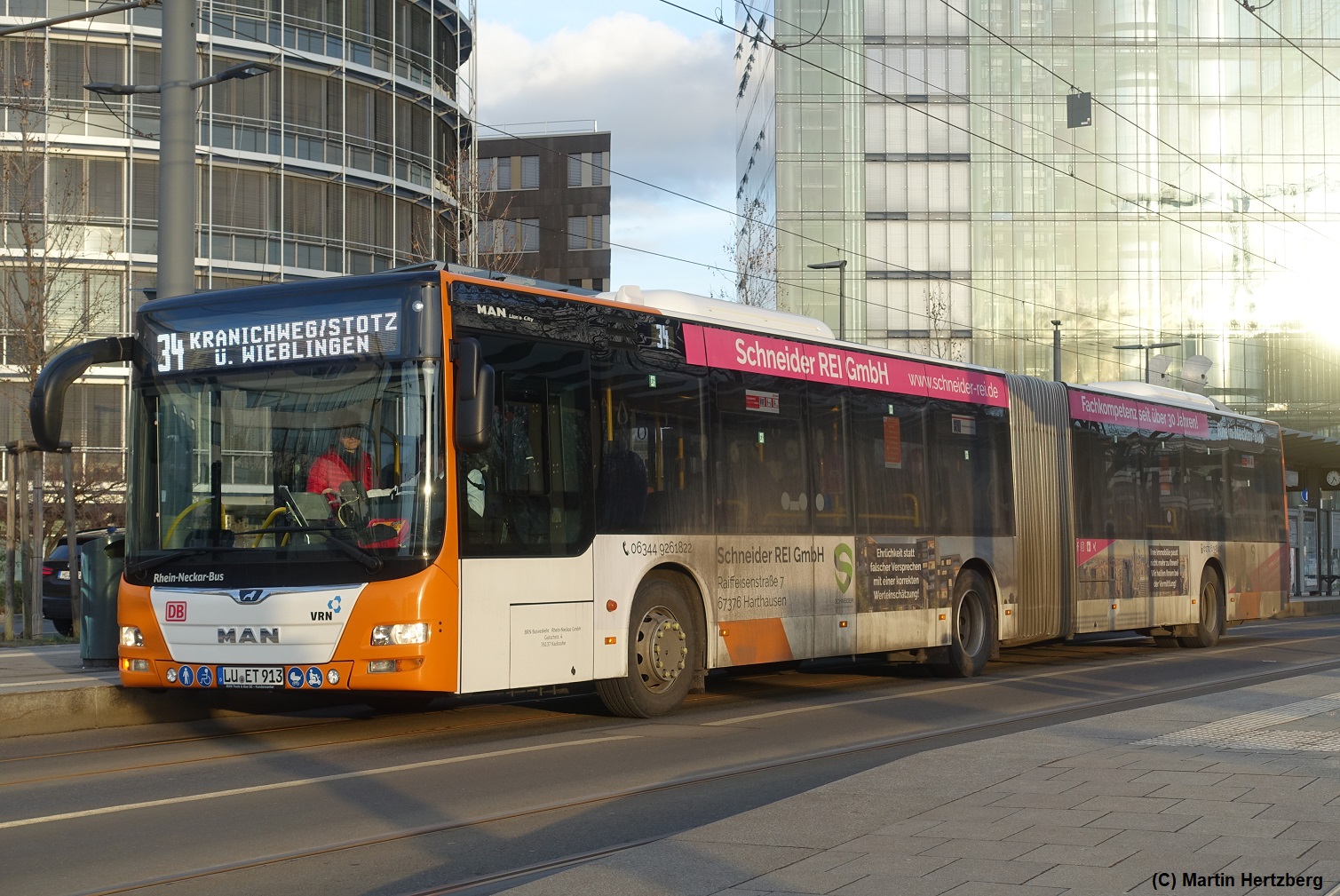 MAN Lion's City G  Busverkehr Rhein-Neckar , Heidelberg Februar 2023