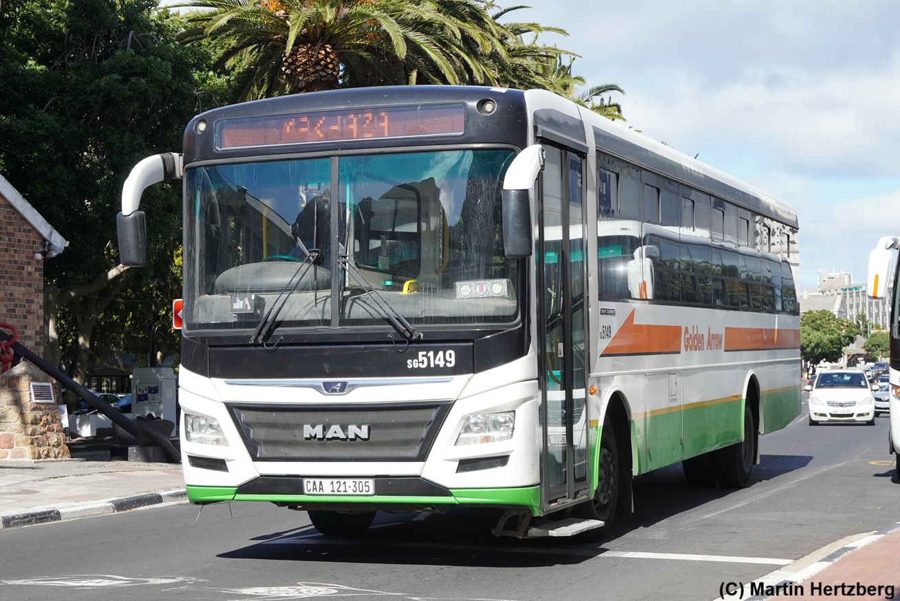 MAN Lion's Explorer  Golden Arrow , gebaut in Südafrika, Simon's Town bei Kapstadt/Südafrika Januar 2026