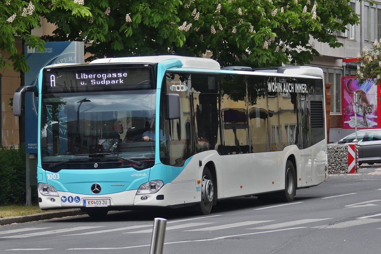 Mercedes Benz Citaro, von Klagenfurt Mobil, nahe dem Bahnhof von Klagenfurt aufgenommen. 05.05.2026