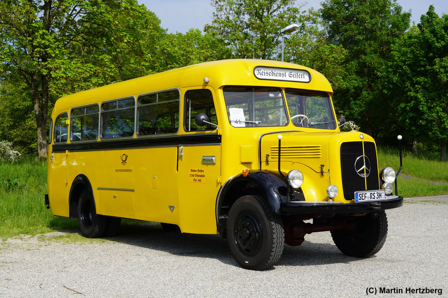 Mercedes LA 311 Hubertia Bj. 1955 Seifert ehem. Post, Oldtimerbustreffen Bad Mergentheim Mai 2026