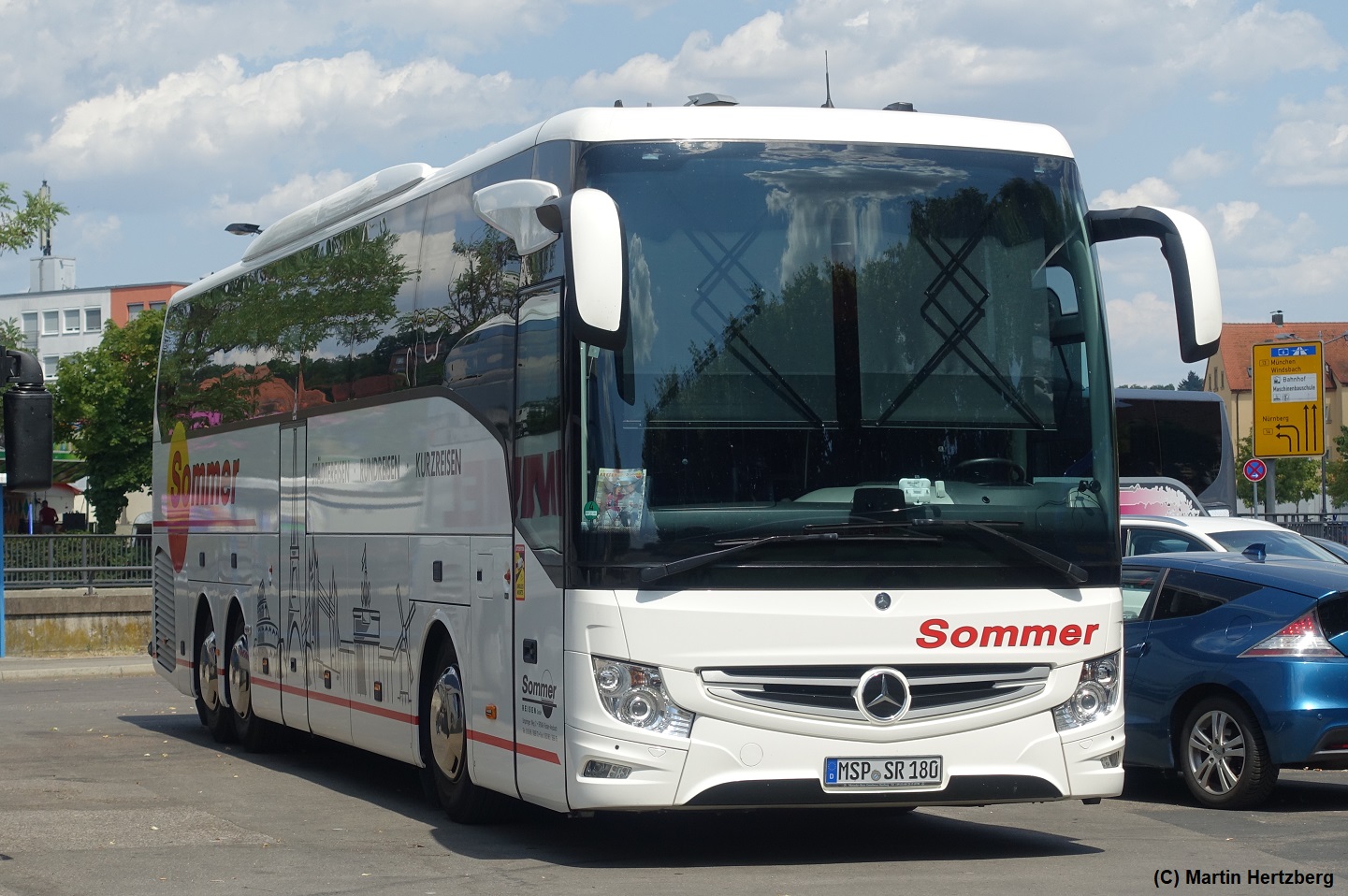 Mercedes Tourismo M  Sommer , Ansbach Juli 2023