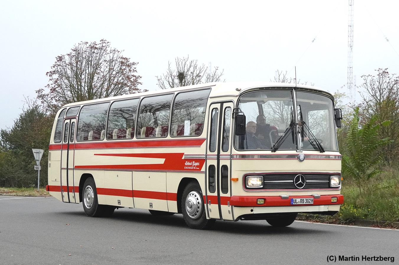 Oldtimer Mercedes O 302 R 11 Bj. 1973 Bayer, Europäisches Oldtimerbustreffen im Elsass Oktober 2024 