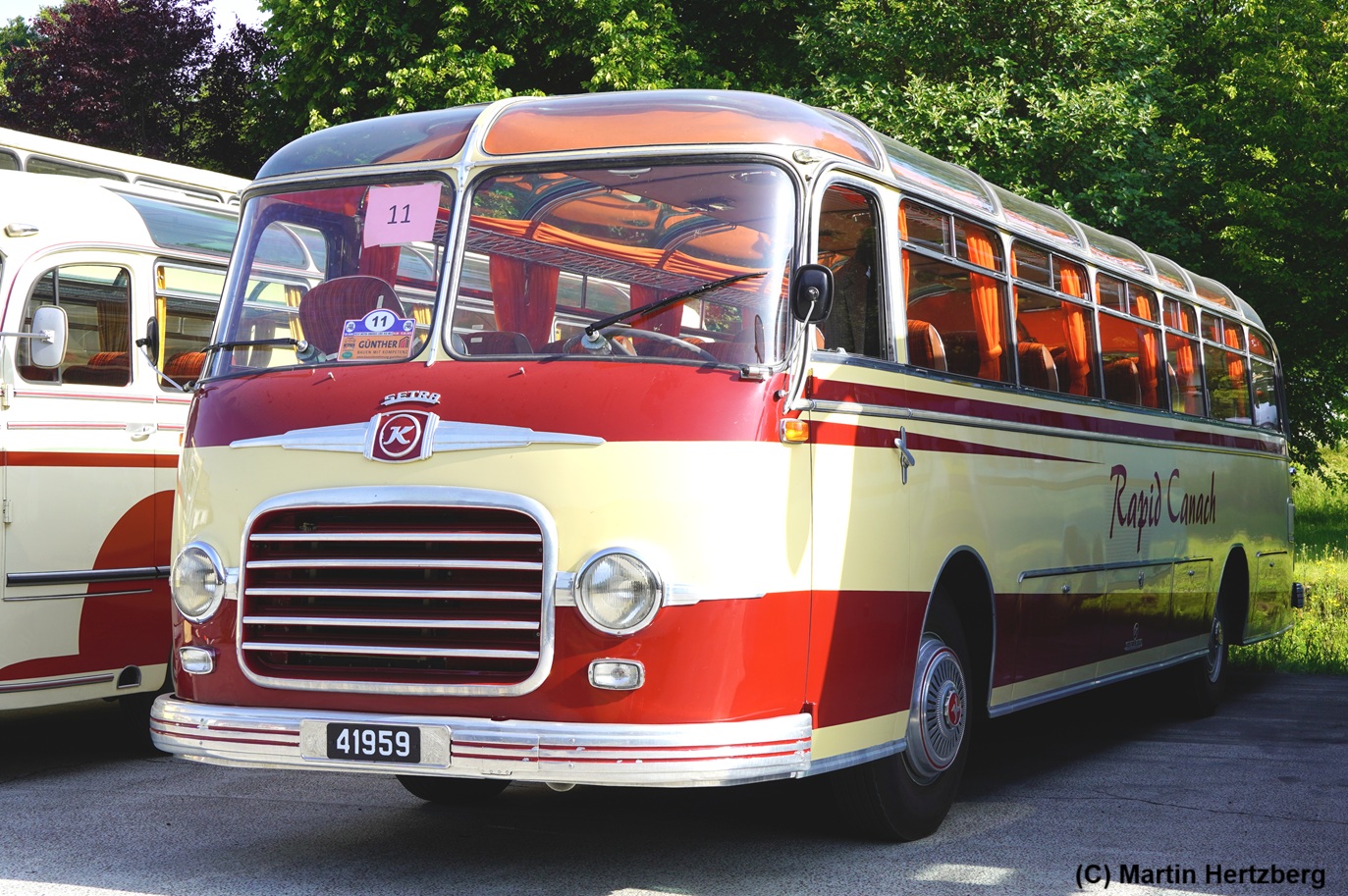 Oldtimer Setra S 11 Bj. 1959 Rapid Canach Weber, 130 Jahre Motor-Omnibus Jubiläum Netphen Juni 2025