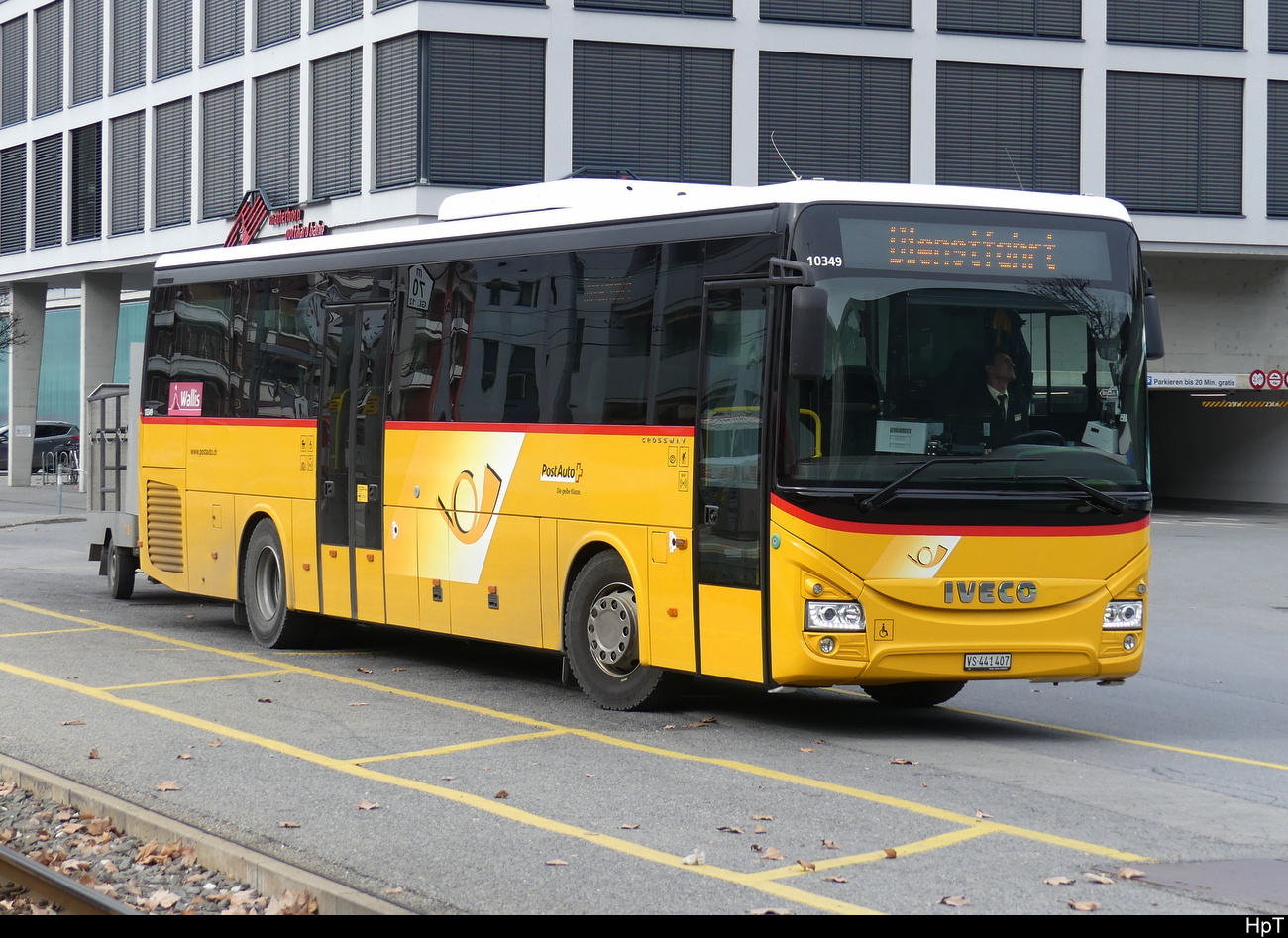 Postauto - Iveco Irisbus Crossway VS 415900 in Brig am 26.02.2023