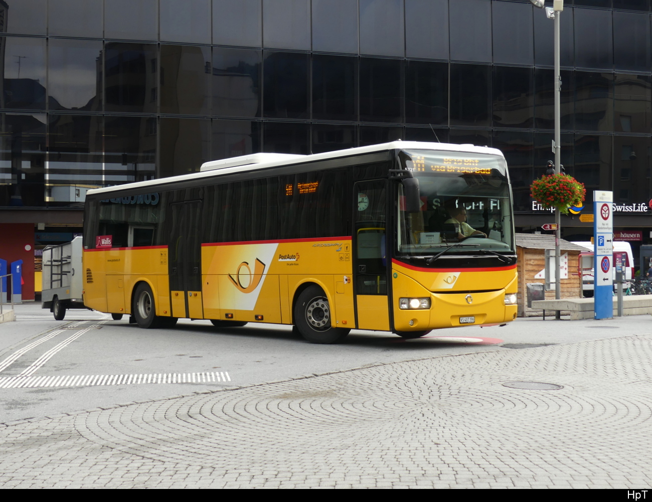 Postauto - Iveco Irisbus Crossway  VS 258986 in Visp am 30.07.2023