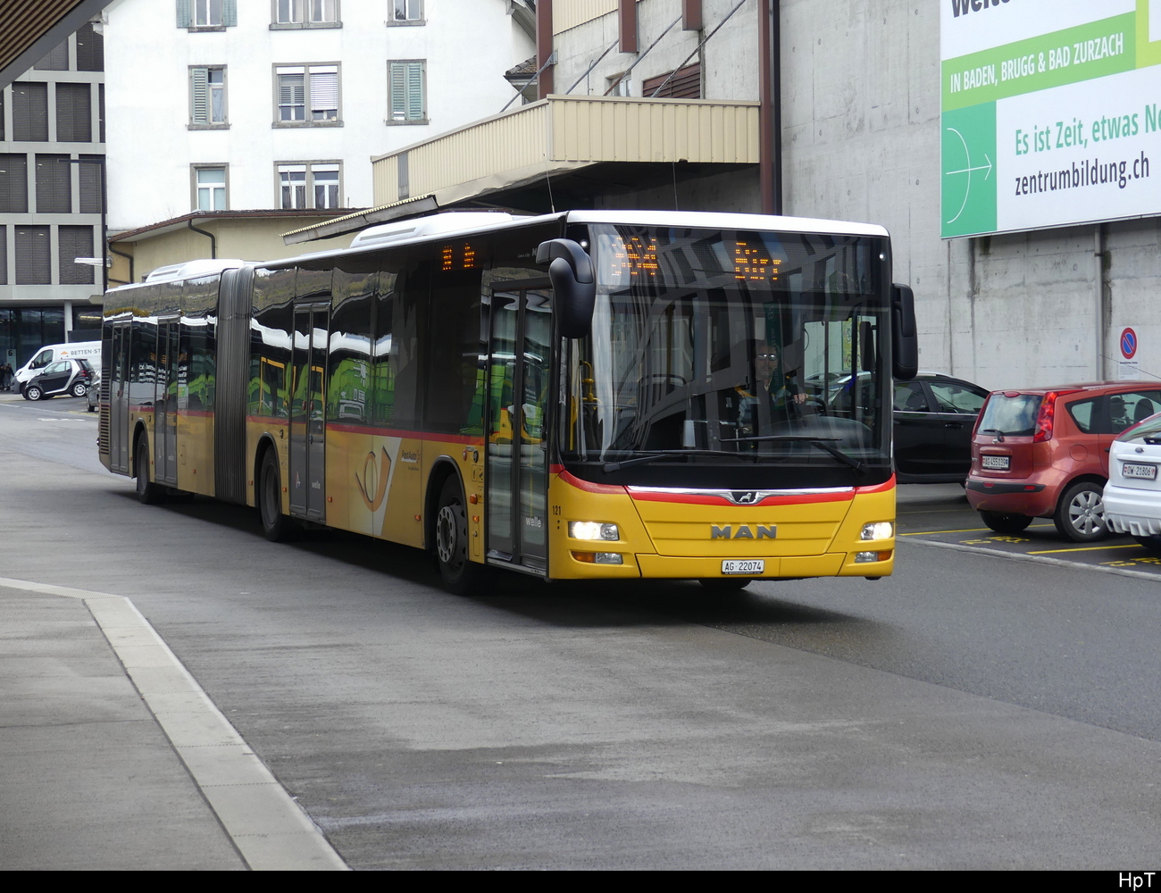 Postauto - MAN Lion`s City  AG  20074 in Brugg am 17.04.2023