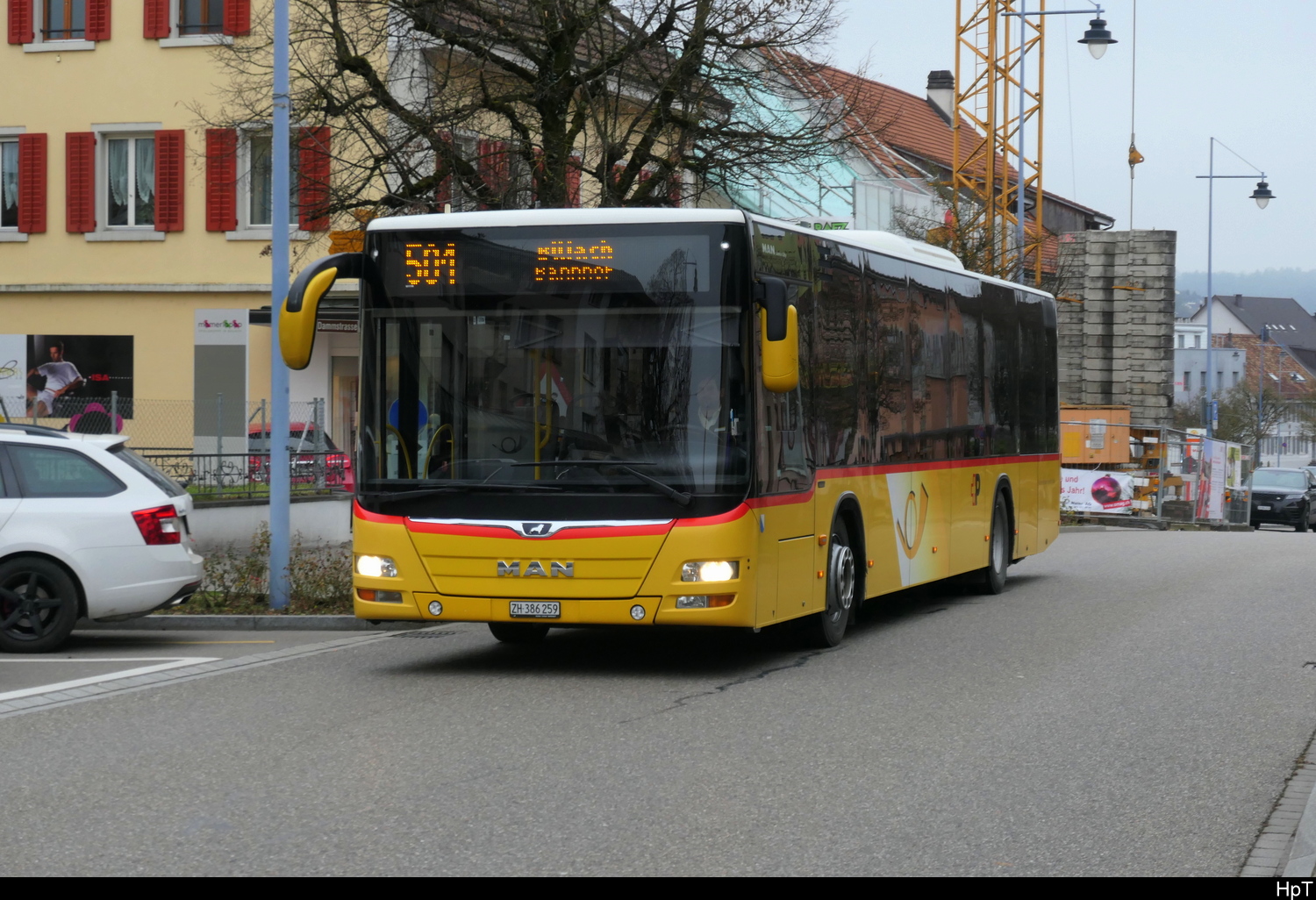 Postauto - MAN Lion`s City ZH 386259 unterwegs in Bülach am 13.12.2025