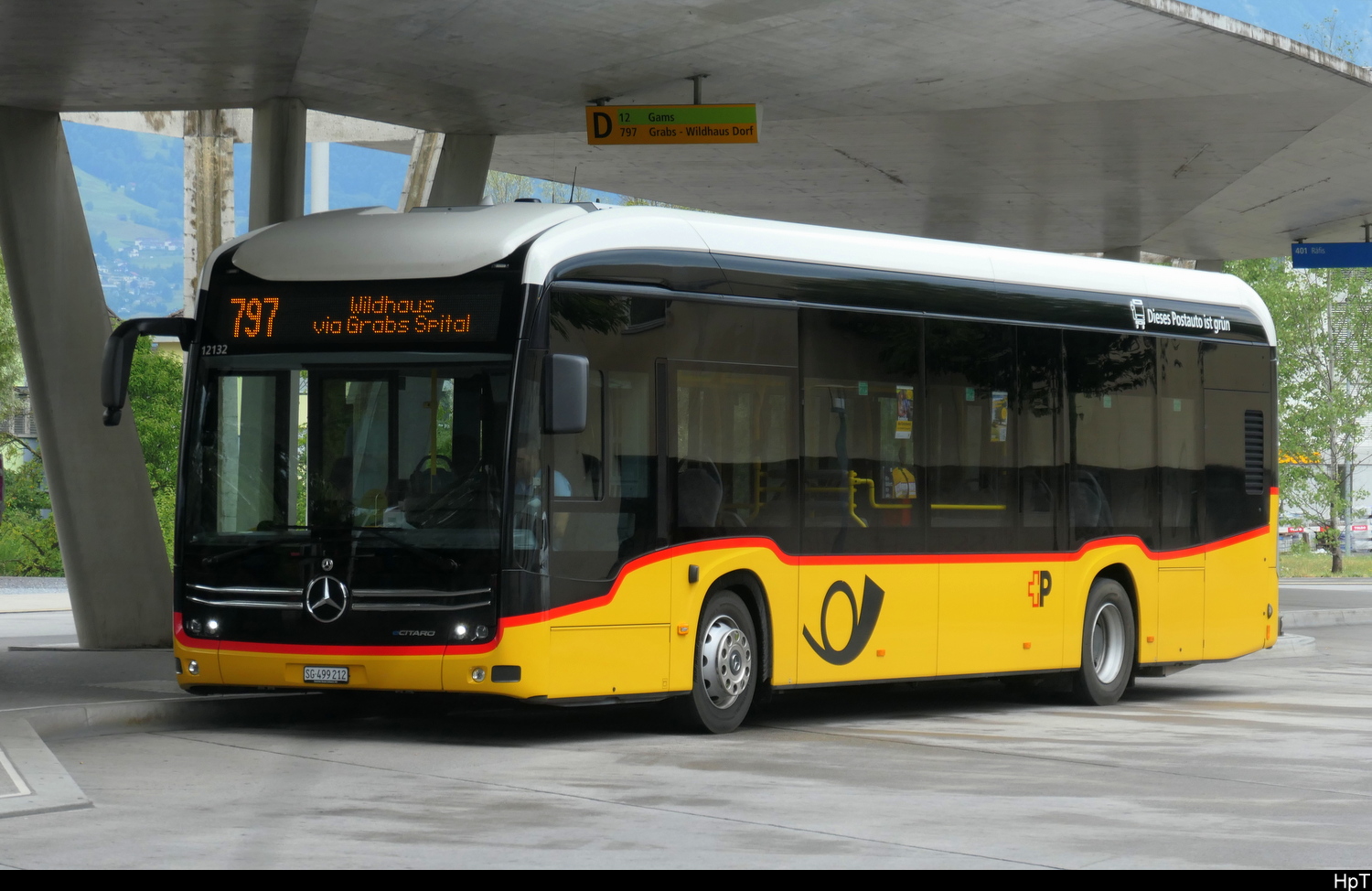 Postauto - Mercedes e Citaro  VD  SG 499212 in Buchs am 26.07.2026