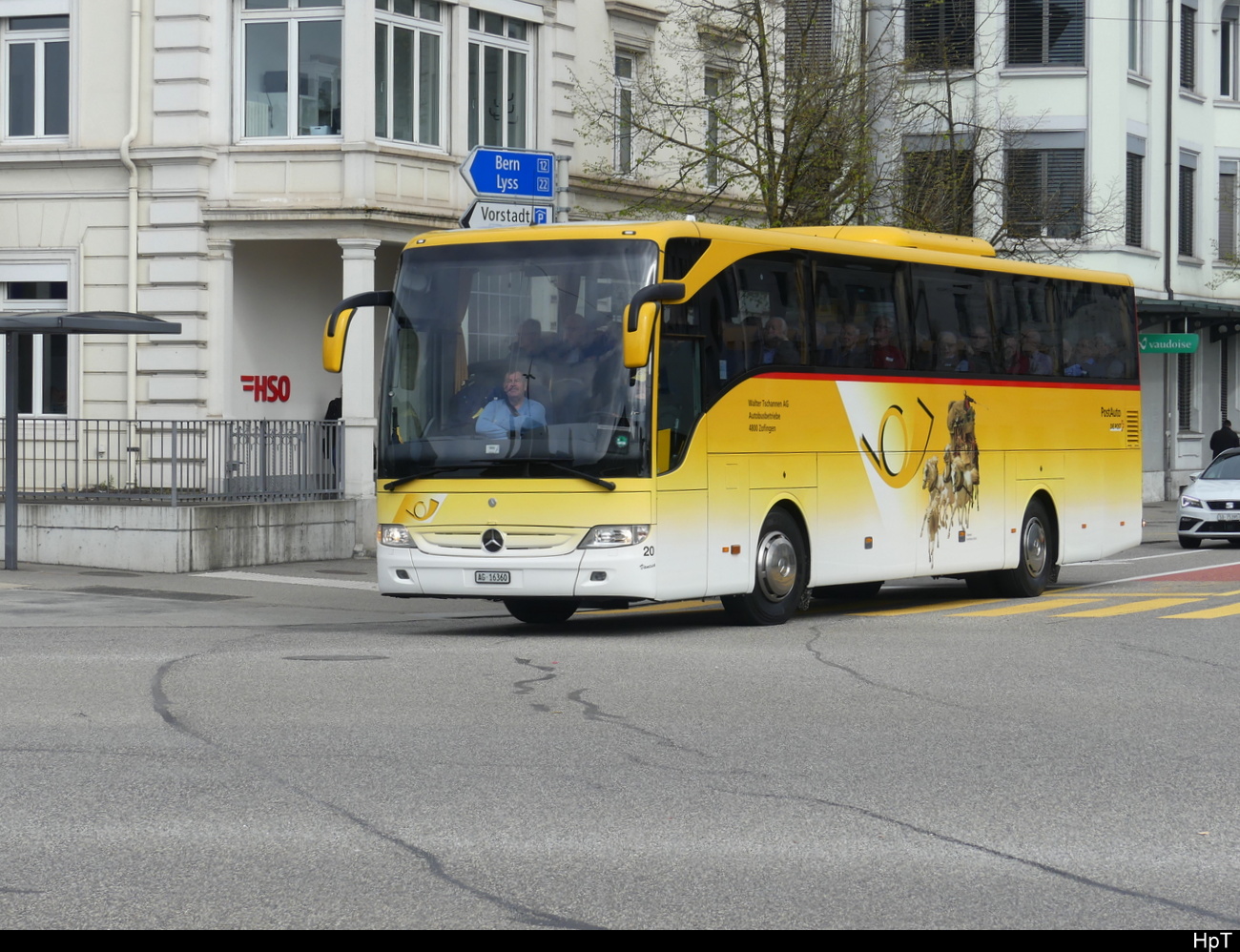 Reisecar - Mercedes Tourismo unterwegs in der Stadt Solothurn am 19.04.2023