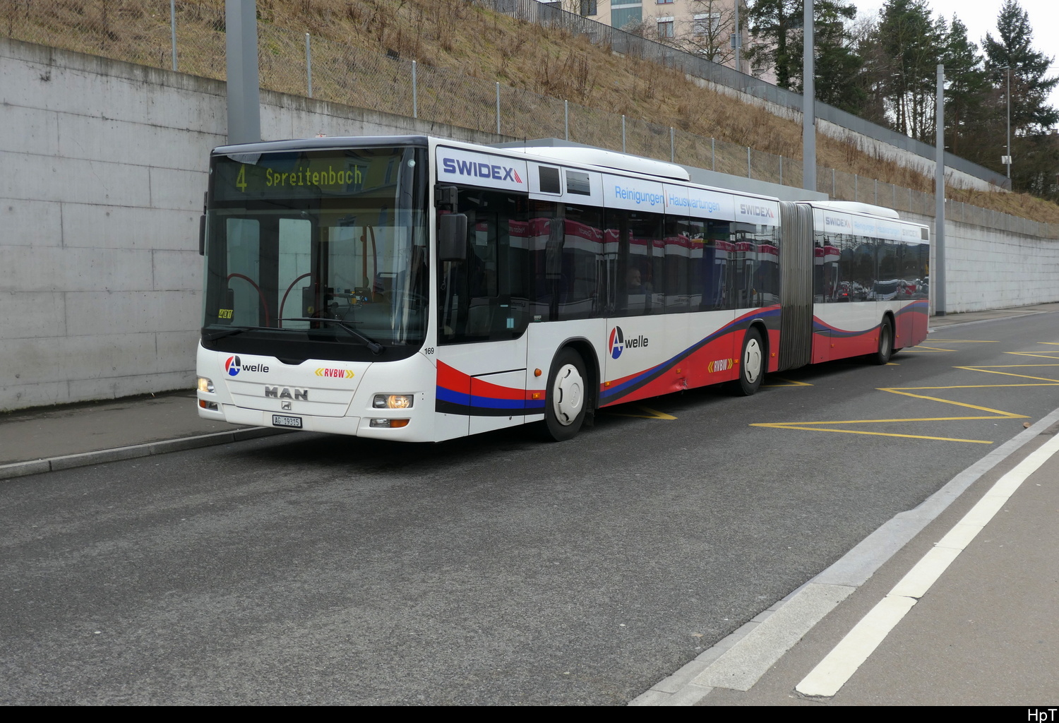 RVBW - MAN Lion`s City  Nr.169   AG 19315 beim Bahnhof Kielwangen am 22.02.2026