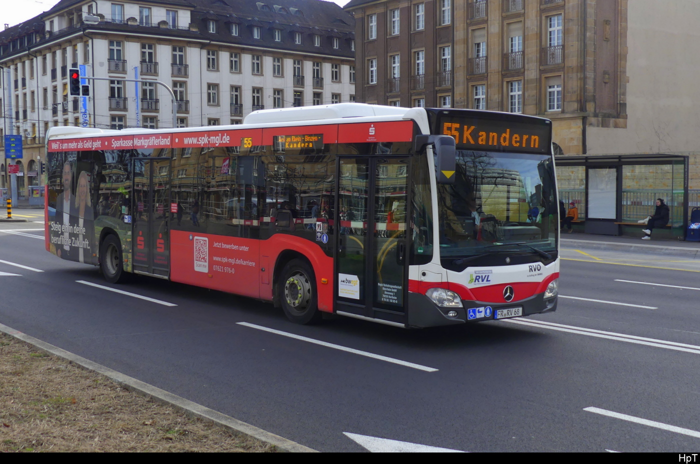 RVL / RVO - Mercedes Citaro  FR.RV 68 unterwegs in der Stadt Basel am 04.02.2024