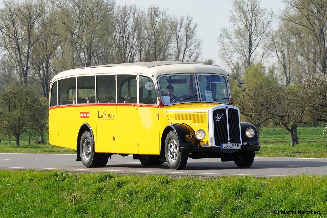 Saurer L 4 C Bj. 1950  Lay , 6. Europatreffen historischer Omnibusse in Sinsheim/Speyer April 2023