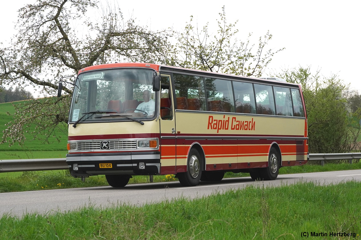 Setra S 213 HUL  Rapid Canach Weber , 6. Europatreffen historischer Omnibusse in Sinsheim/Speyer April 2023
