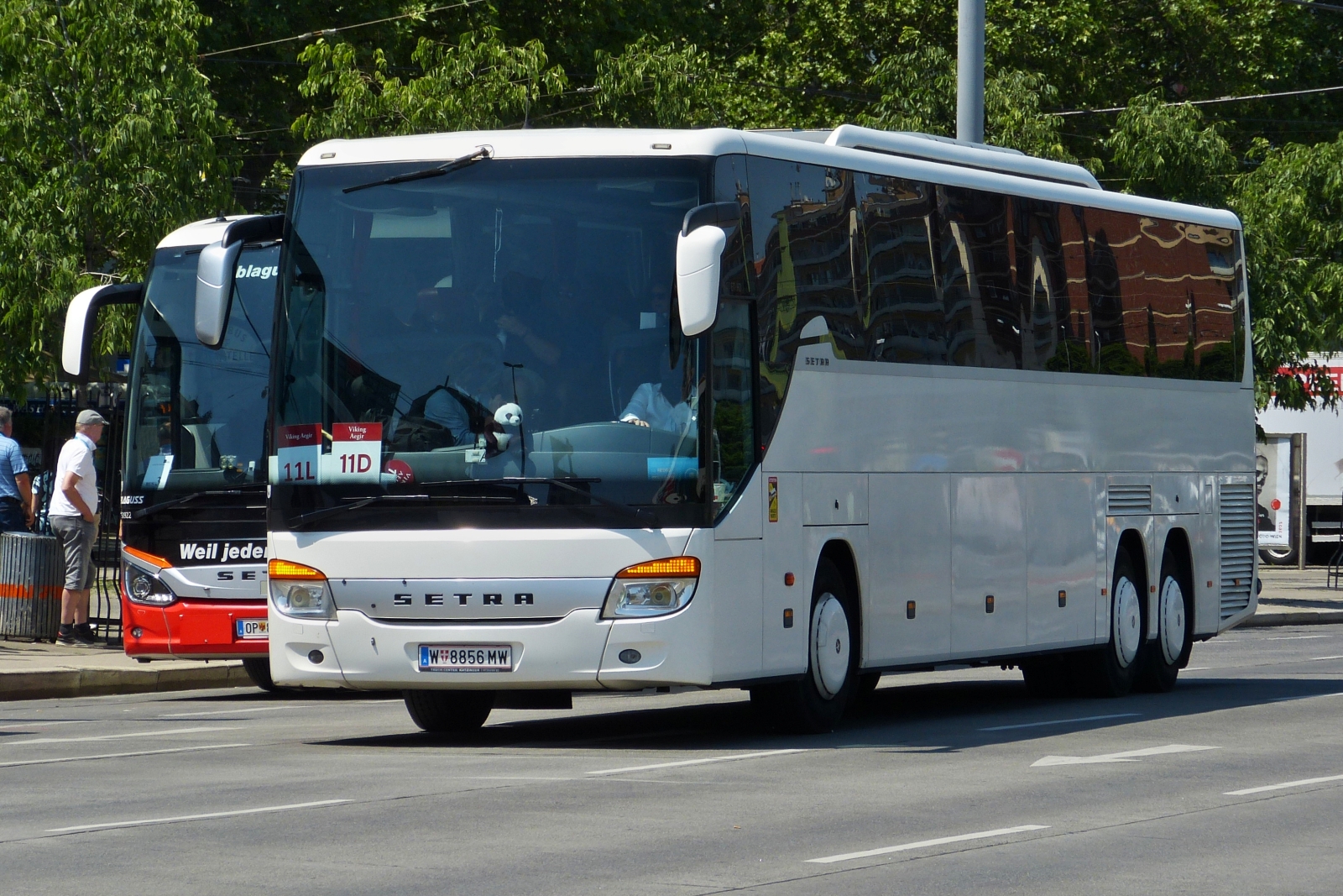 Setra S 419 UL, war in den Straen von Wien unterwegs. 06.2023 