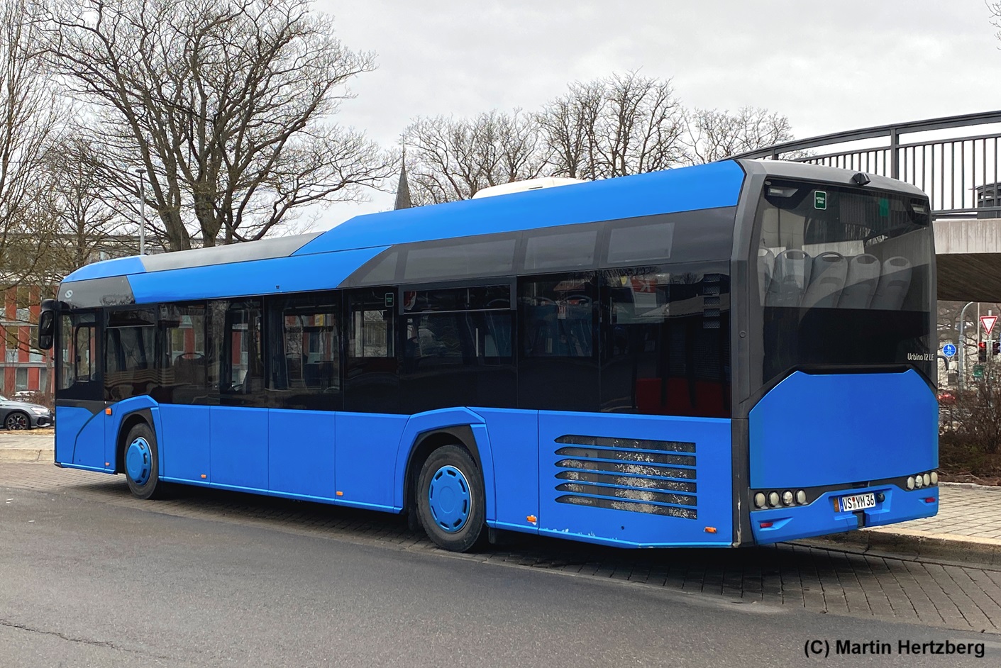 Solaris New Urbino 12 LE Stadtverkehr VSBus, Villingen (Schwarzwald) Bahnhof Januar 2025