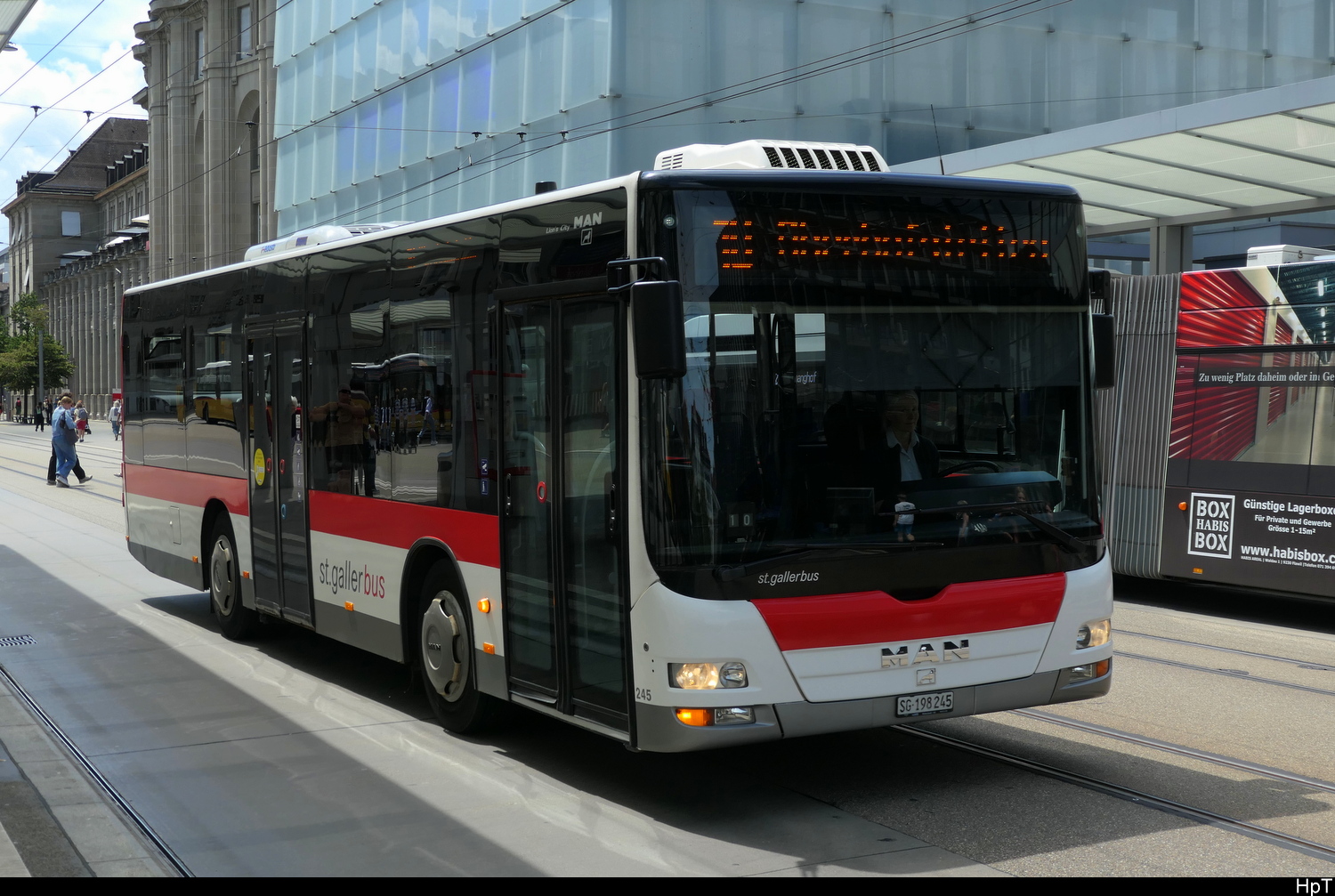 st.gallerbus - MAN Lion`s City  Nr.245 unterwegs in der Stadt St. Gallen am 03.07.20206