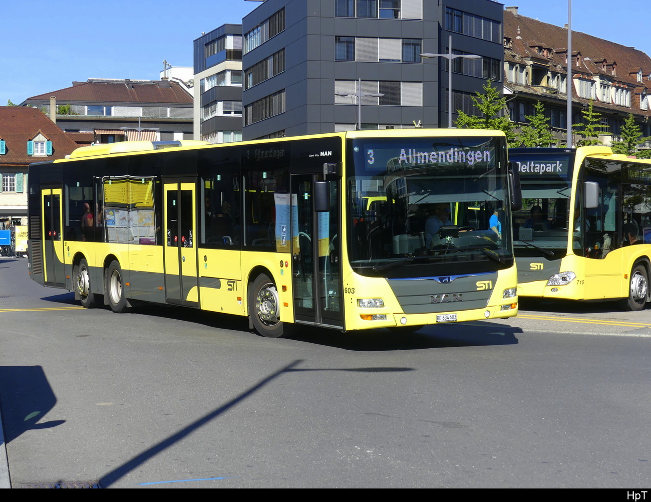 STI - MAN Lion`s City  Nr.603 unterwegs in Thun beim Bahnhof Thun am 29.09.2023