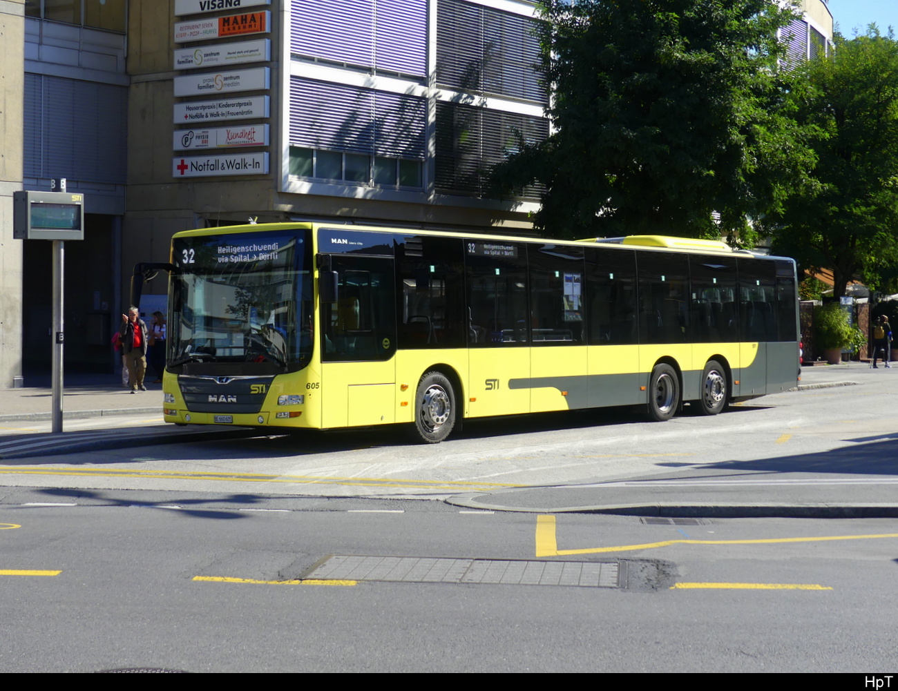 STI - MAN Lion`s City Nr.605 unterwegs in Thun beim Bahnhof Thun am 29.09.2023