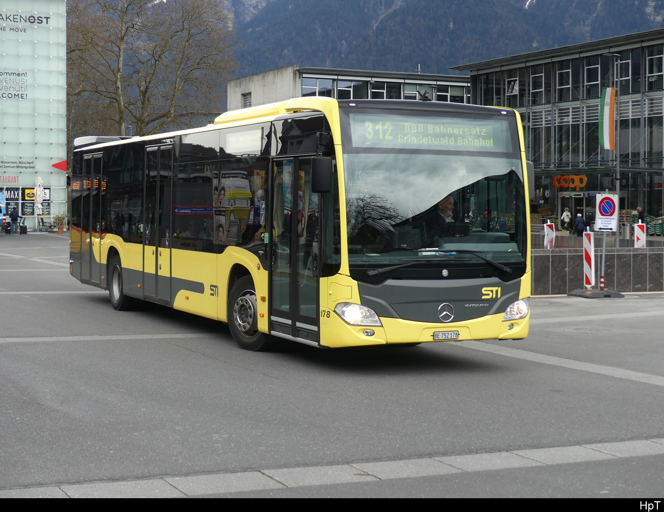 STI - Mercedes Citaro Nr.178 in Interlaken als Bahnersatz für die BOB auf den Linien Interlaken - Grindelwald / Interlaken - Lauterbrunnen am 22.04.2023