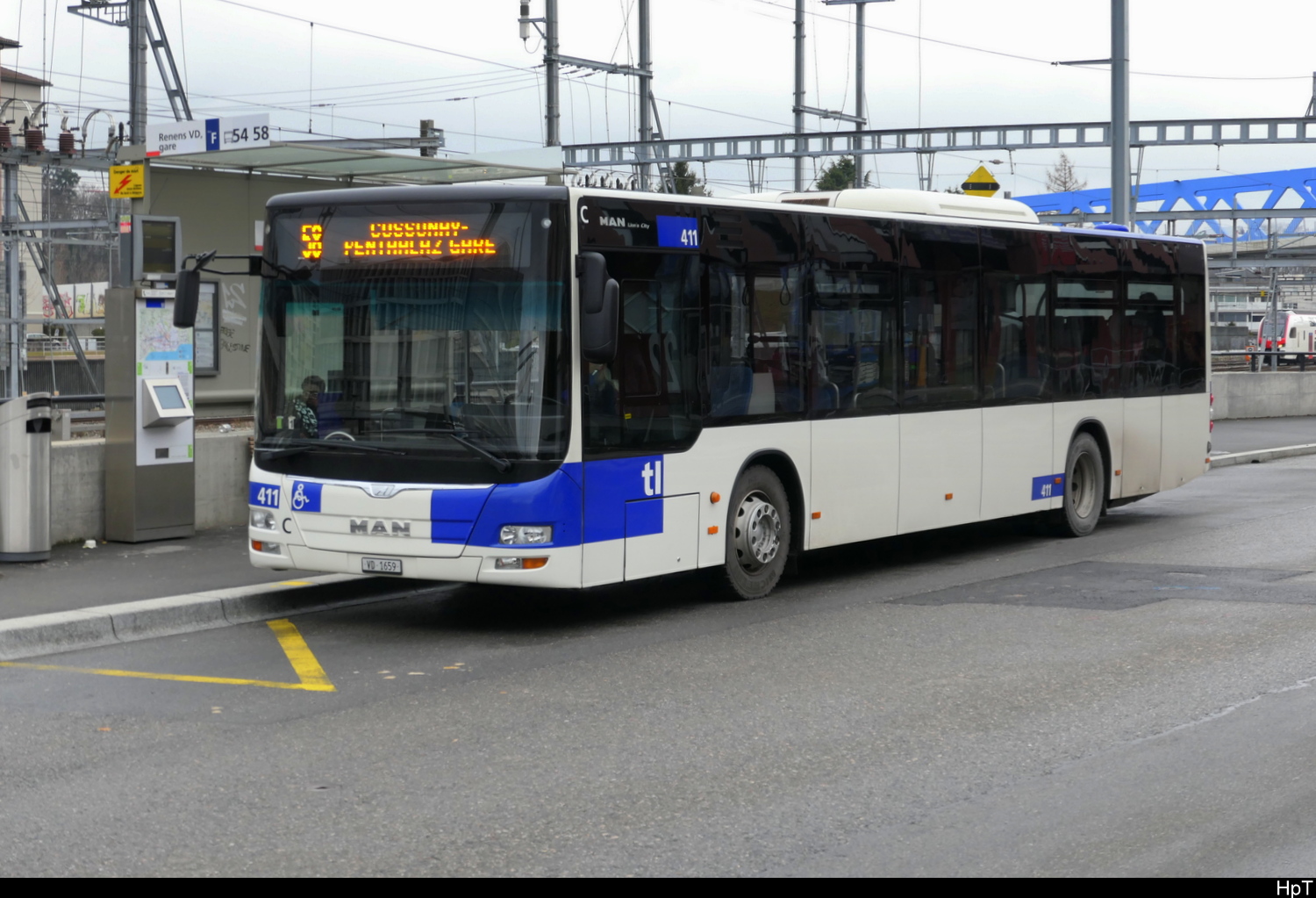 tl - MAN Lion`s City Nr.411  VD 1659 unterwegs auf der Linie 58 in Renens am 24.01.2026