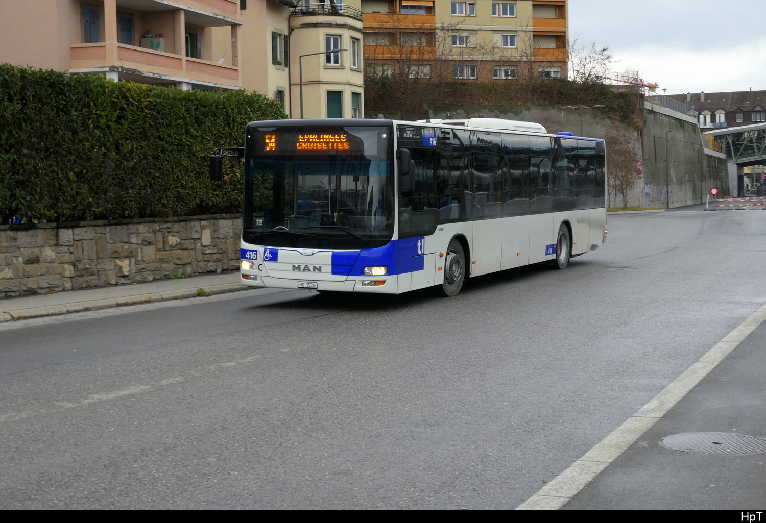 tl - MAN Lion`s City Nr.416  VD 1536 unterwegs auf der Linie 54 in Renens am 24.01.2026