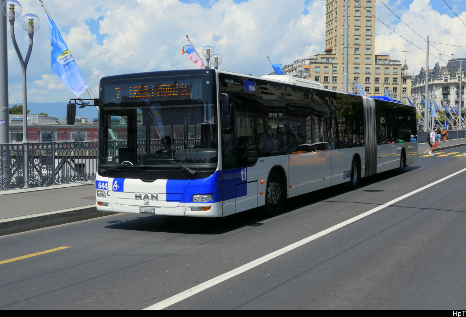 tl - MAN Lion`s City  Nr.644 unterwegs auf der Linie 7 in Lausanne am 18.07.2026