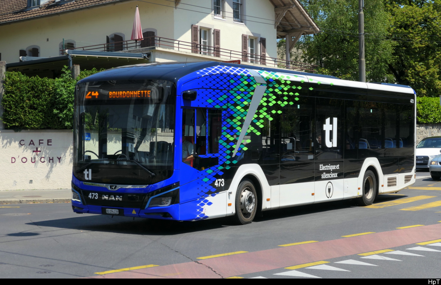 tl - MAN Lion`s City e  Nr.473 unterwegs auf der Linie 24 in Lausanne am 18.07.2026
