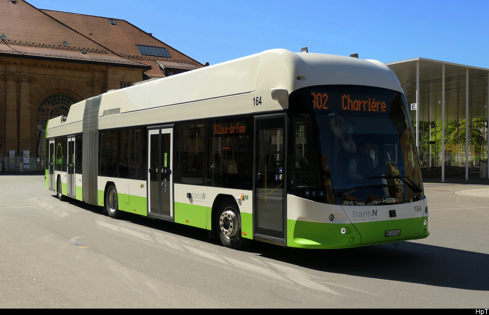 TransN - Hess Trolleybus  Nr.164 unterwegs in La Chaux de Fonds am 09.05.2026