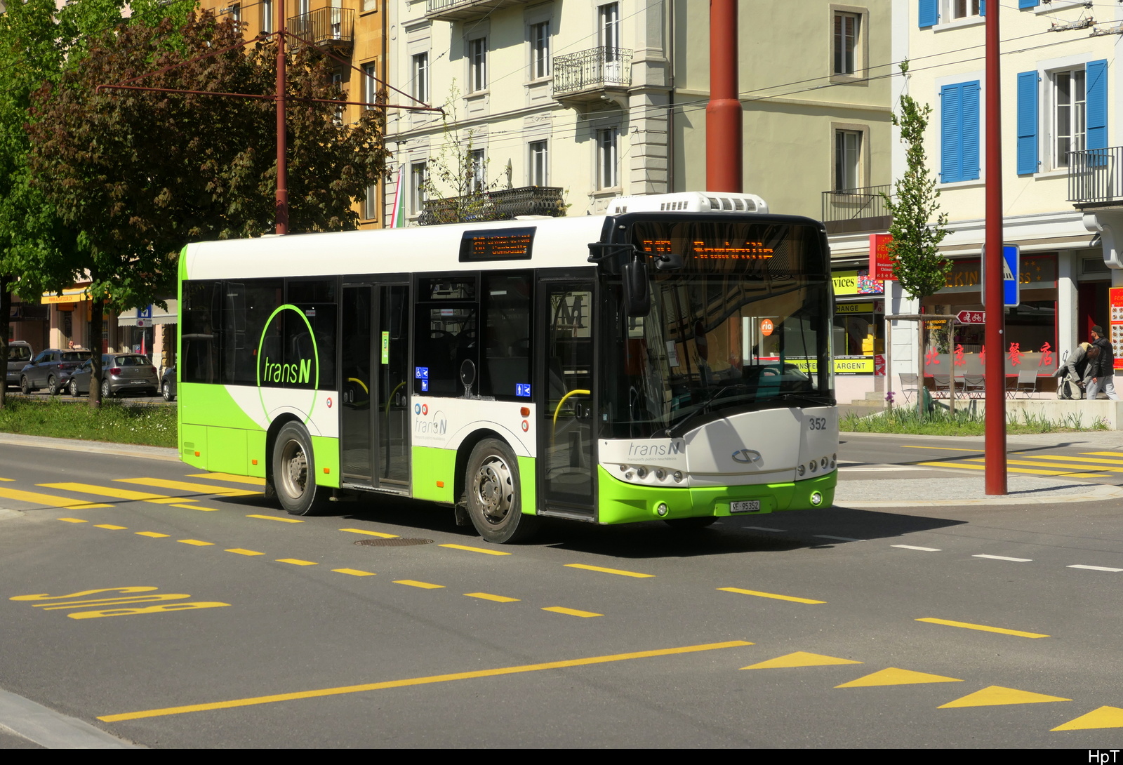 TransN - Solaris Urbino Nr.352 unterwegs in La Chaux de Fonds am 09.05.2026