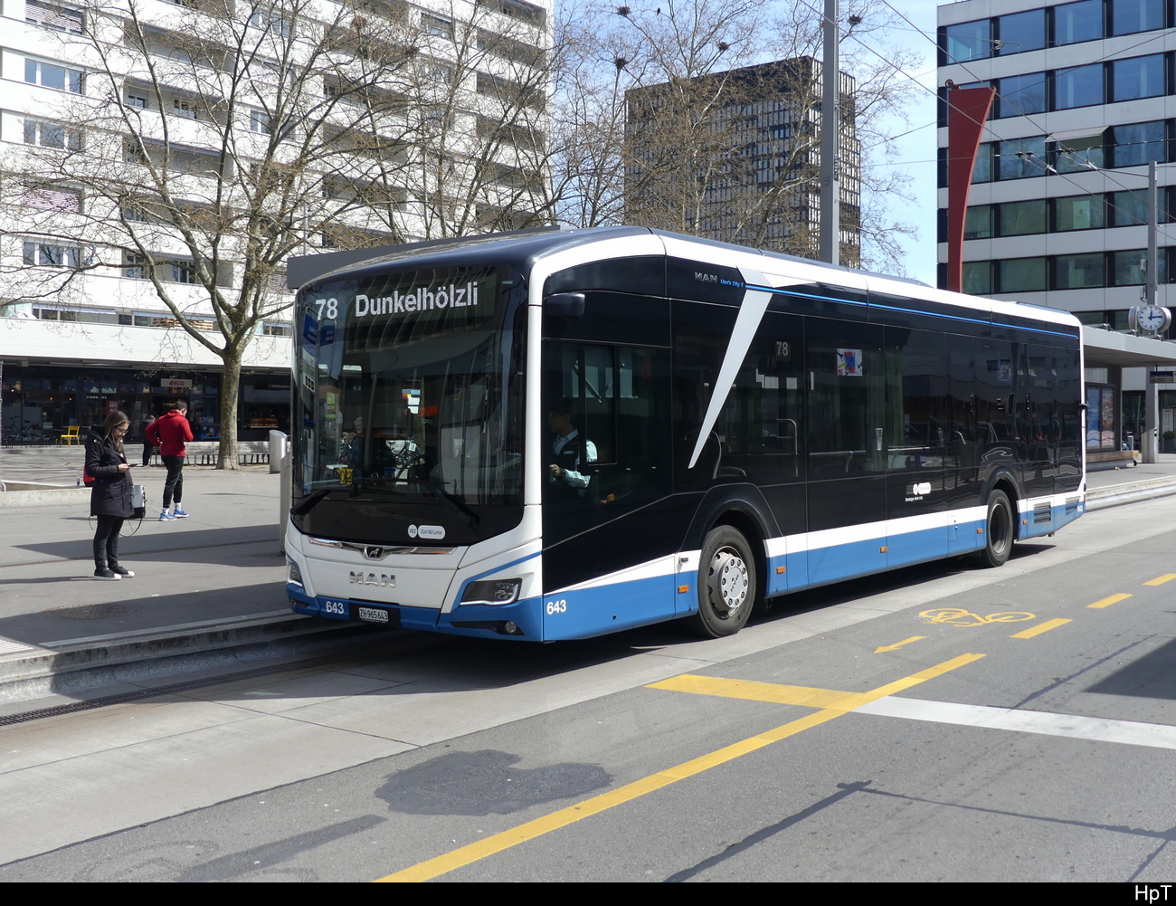 VBZ - MAN Lion`s City E  Nr.643  ZH  965643 unterwegs auf der Linie 78 in Zürich Altstetten am 10.04.2023