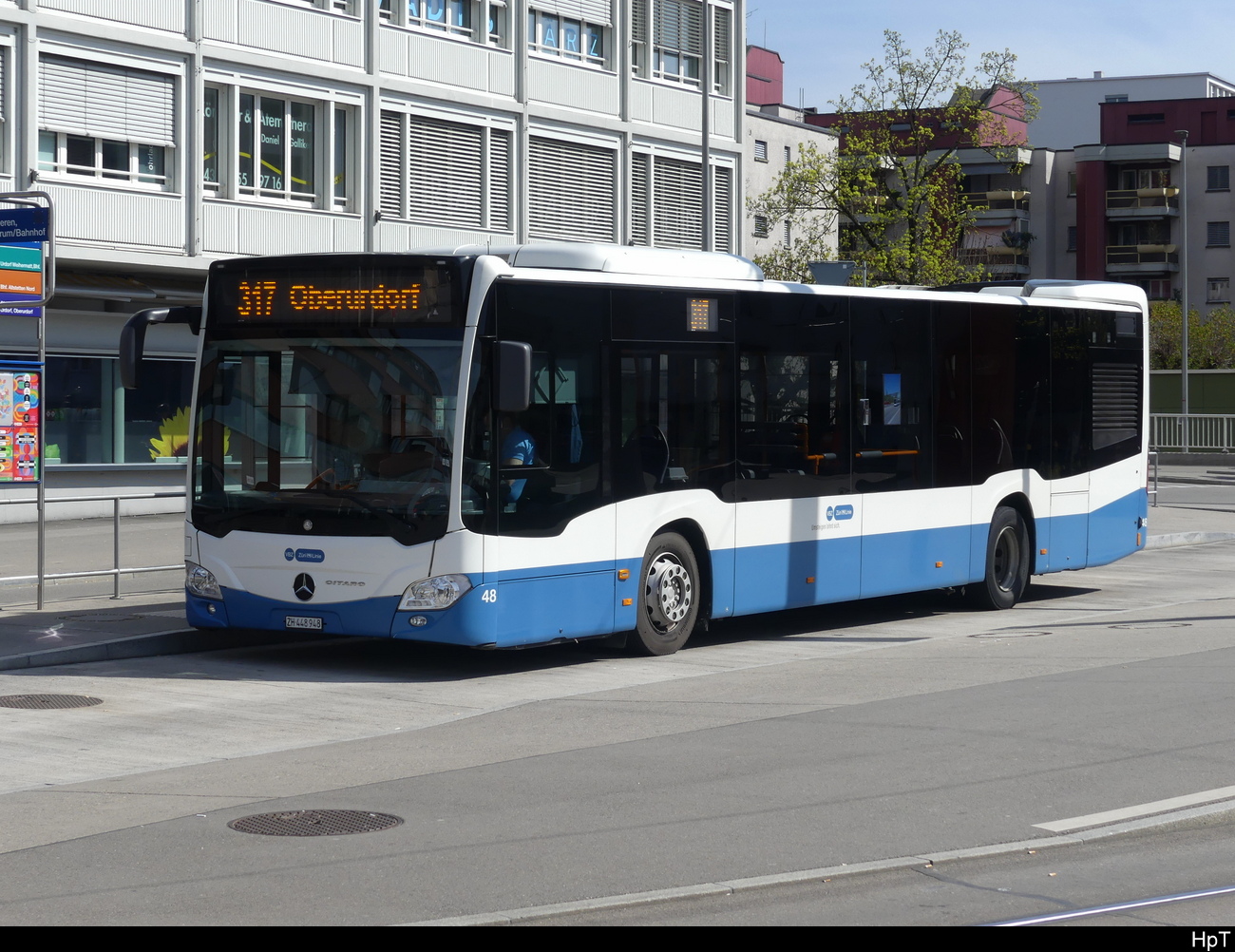VBZ - Mercedes Citaro Nr.48  ZH 448948 unterwegs auf der Linie 317 in Schlieren am 10.04.2023