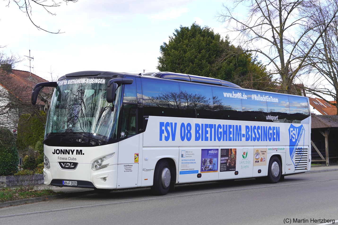 VDL Futura FHD2-129  FAM Reisen - FSV 08 Bietigheim-Bissingen , Oberstenfeld Februar 2024